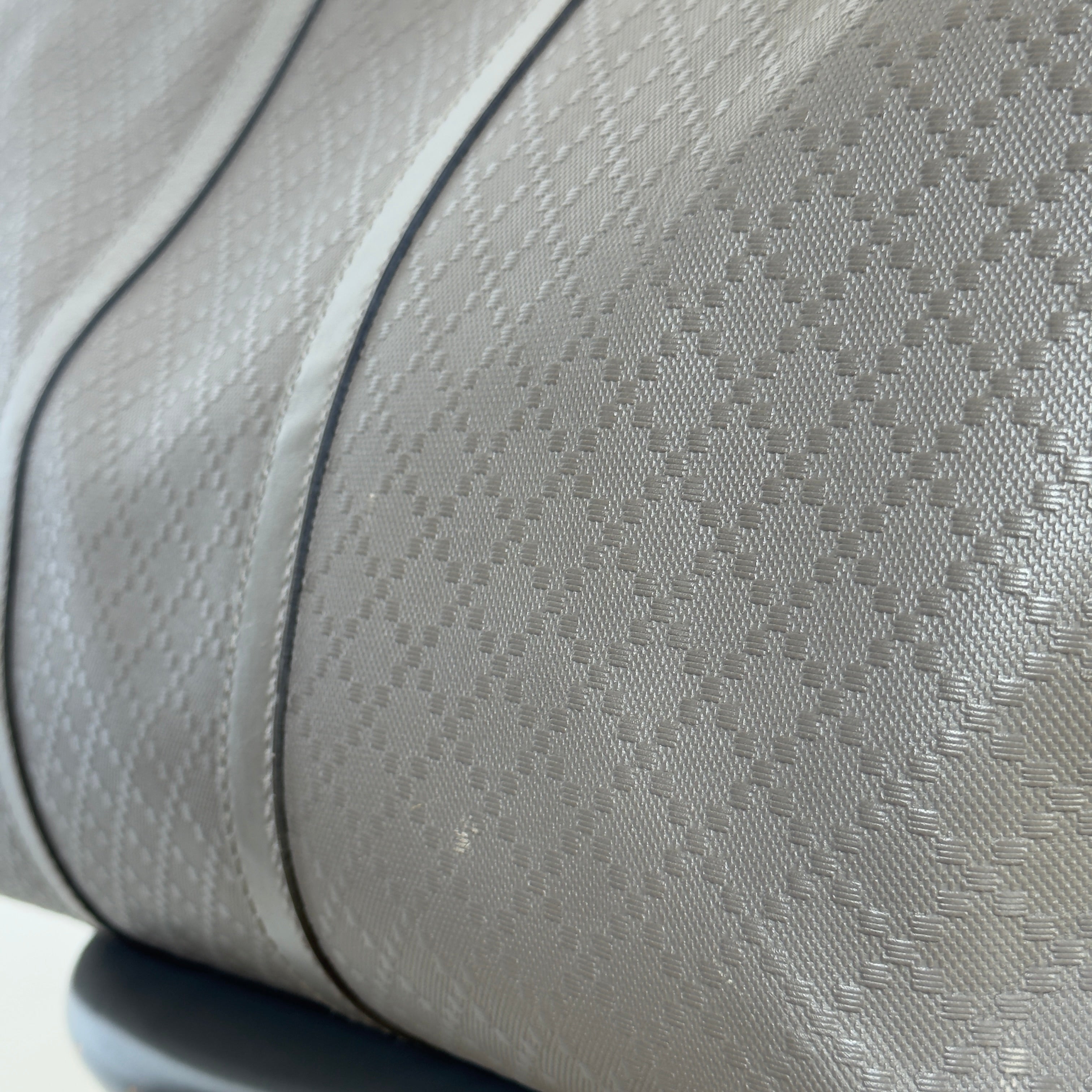 Gucci Bright Diamante Large Carry On Duffle Grey Leather