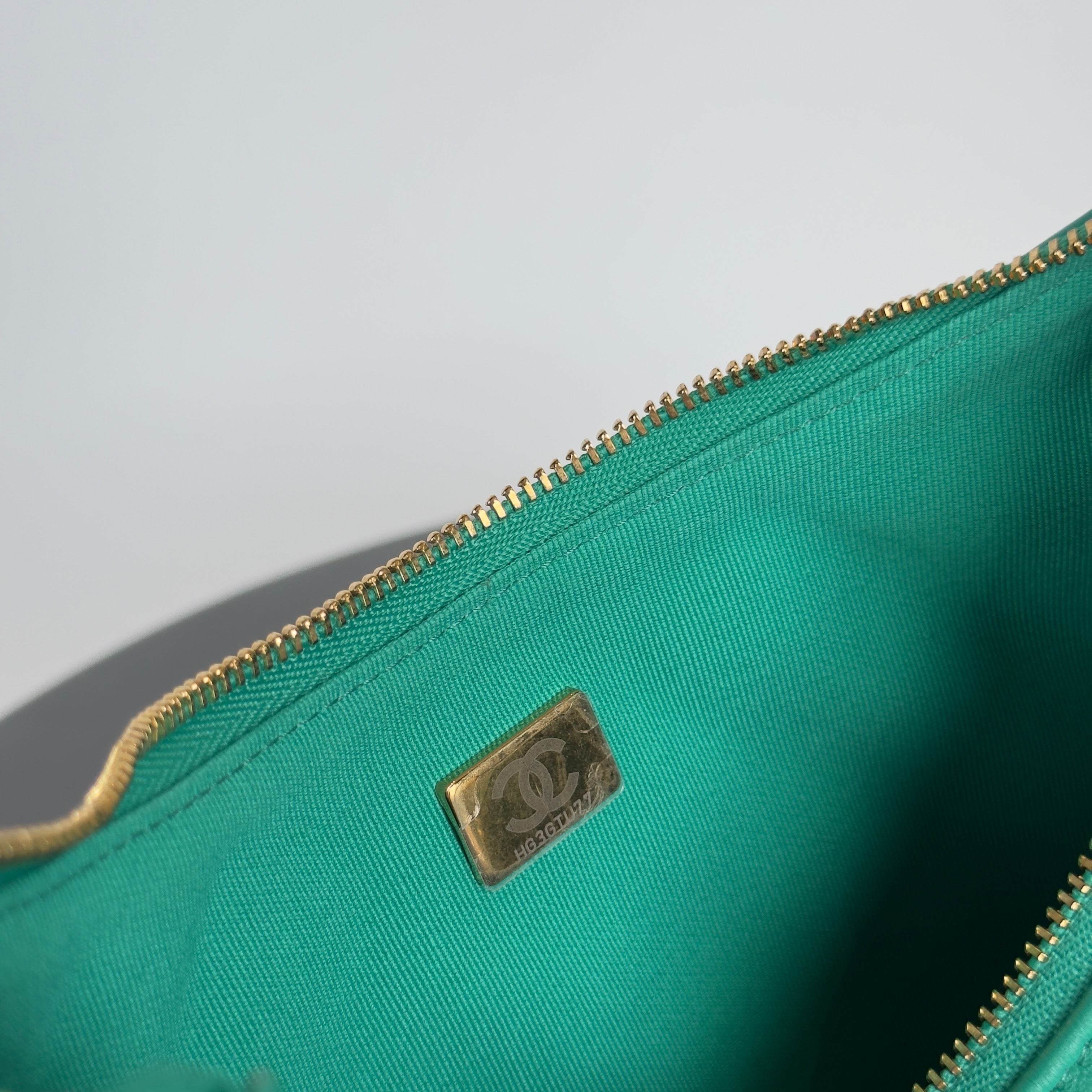 Chanel Small Chain Around Hobo Bag Green - Queen May