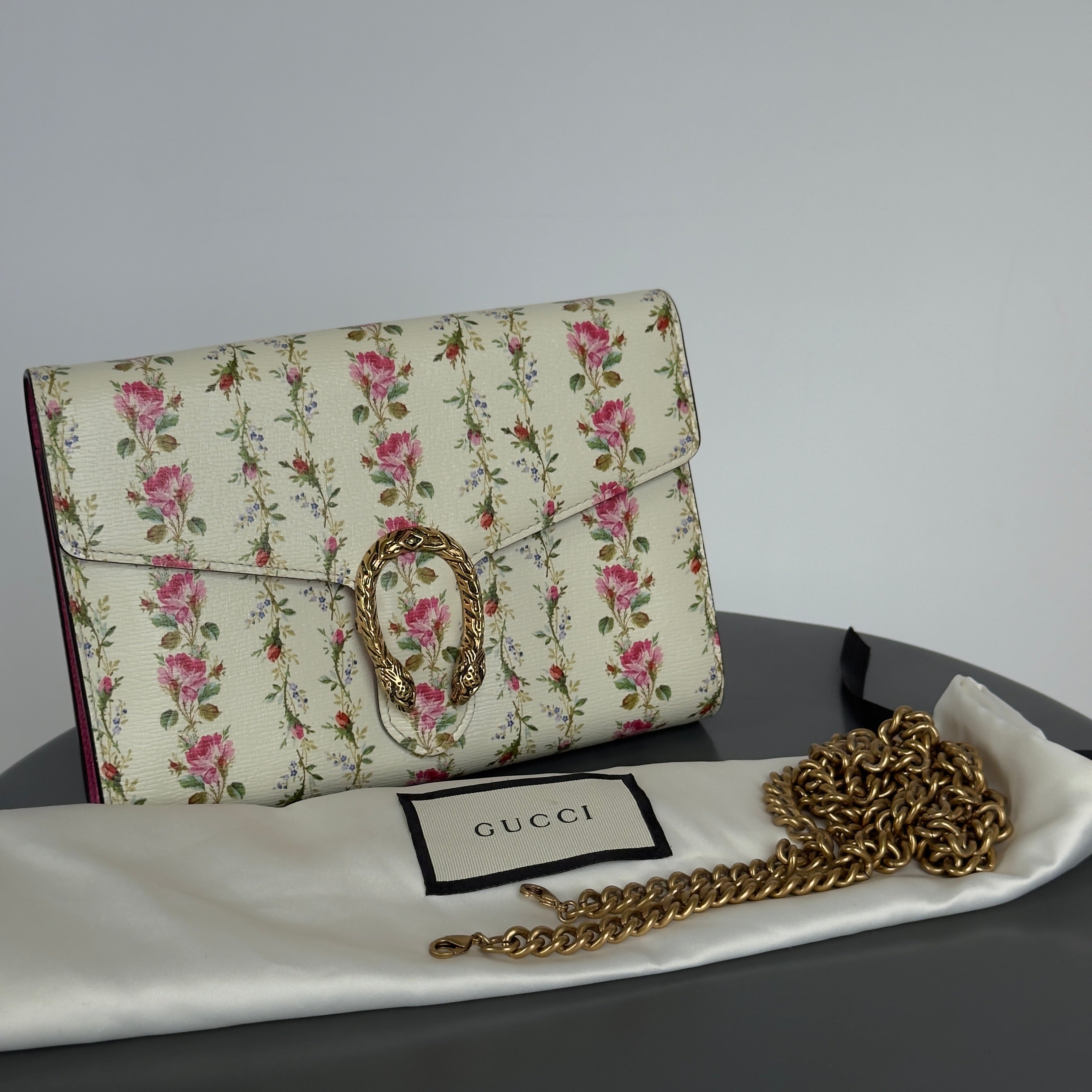 Gucci Dionysus Floral Print Wallet On Chain Bag In Ivory - Queen May