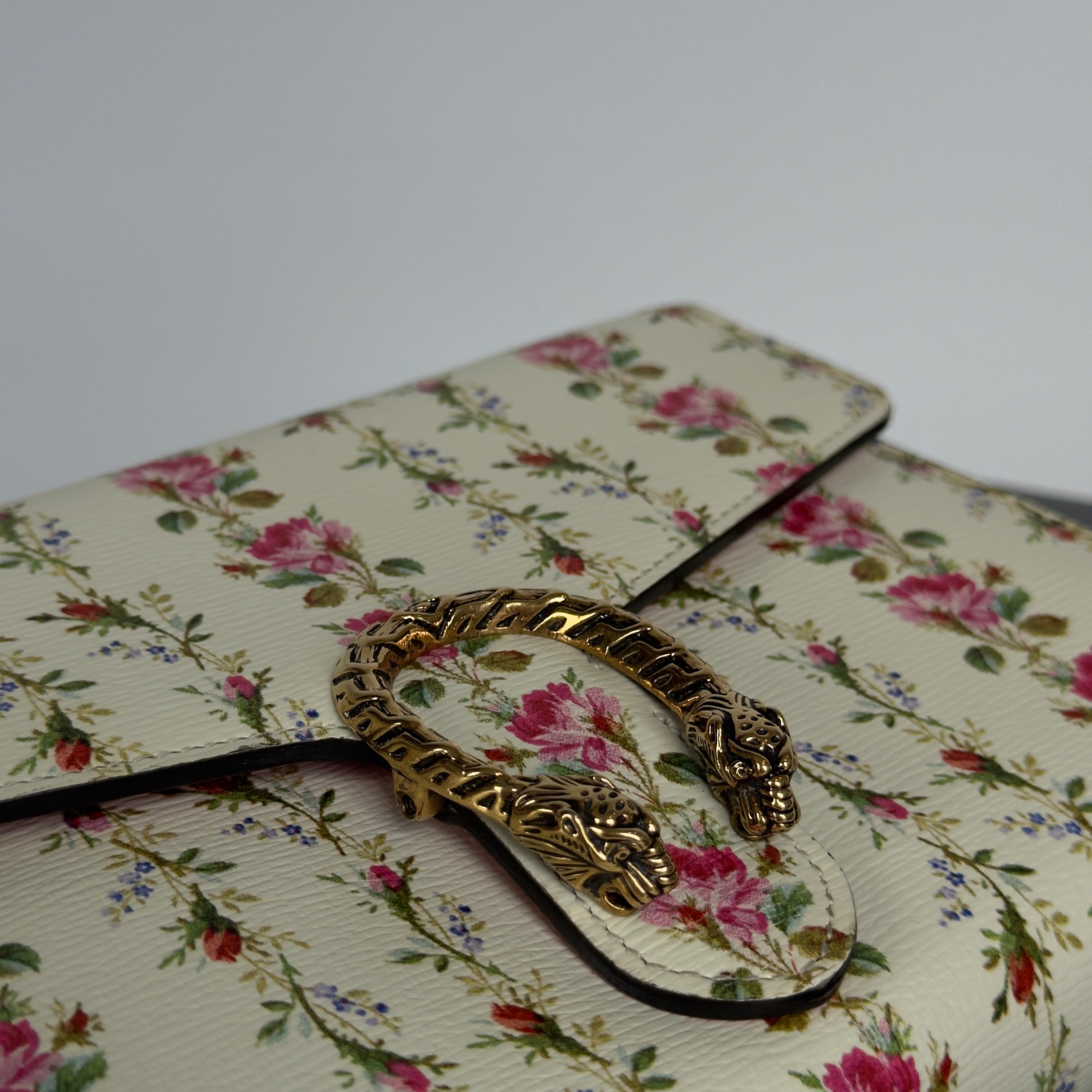 Gucci Dionysus Floral Print Wallet On Chain Bag In Ivory - Queen May