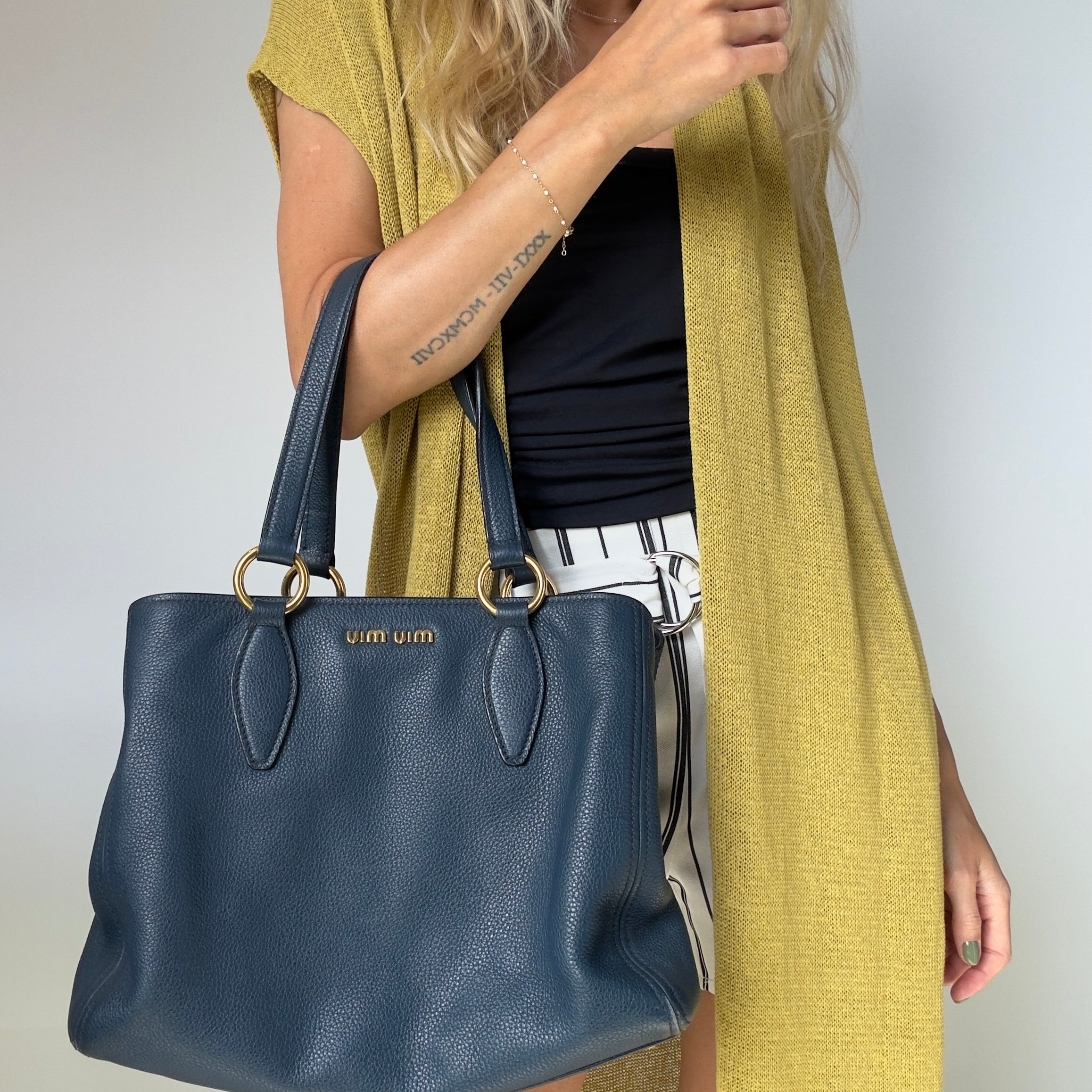 Miu Miu Vitello Caribu Tote - Queen May