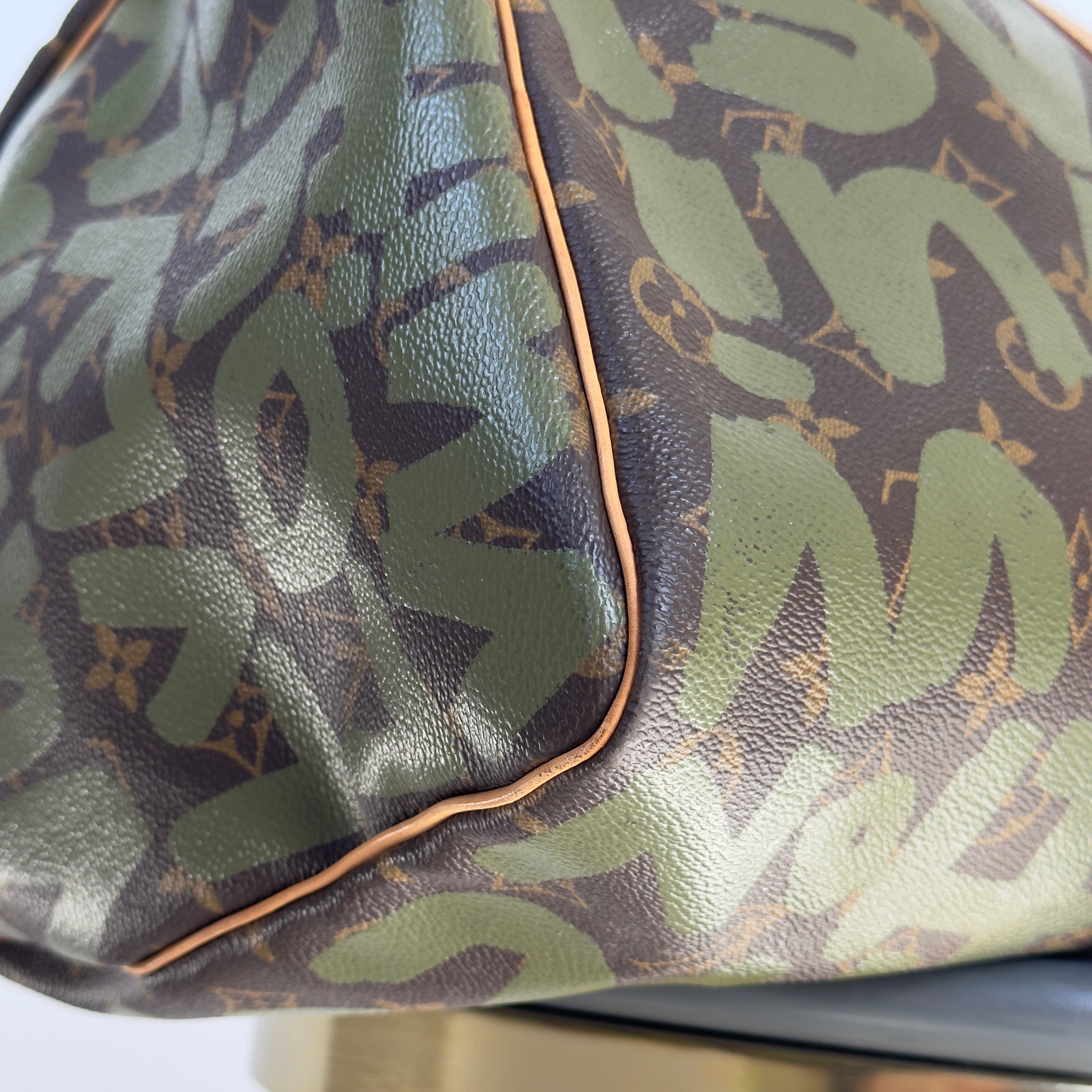 Louis Vuitton Stephen Sprouse Monogram Graffiti Keepall 50 Dark Green - Queen May