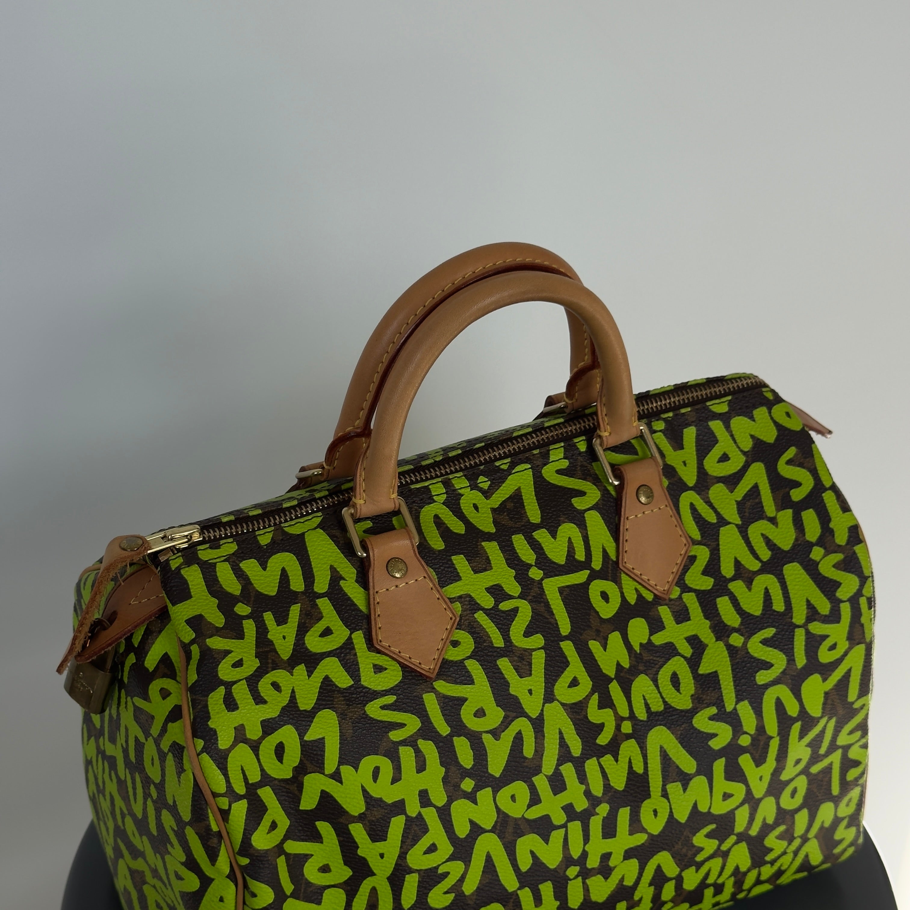 Louis Vuitton Monogram Graffiti Speedy 30 Stephen Sprouse Neon Green - Queen May