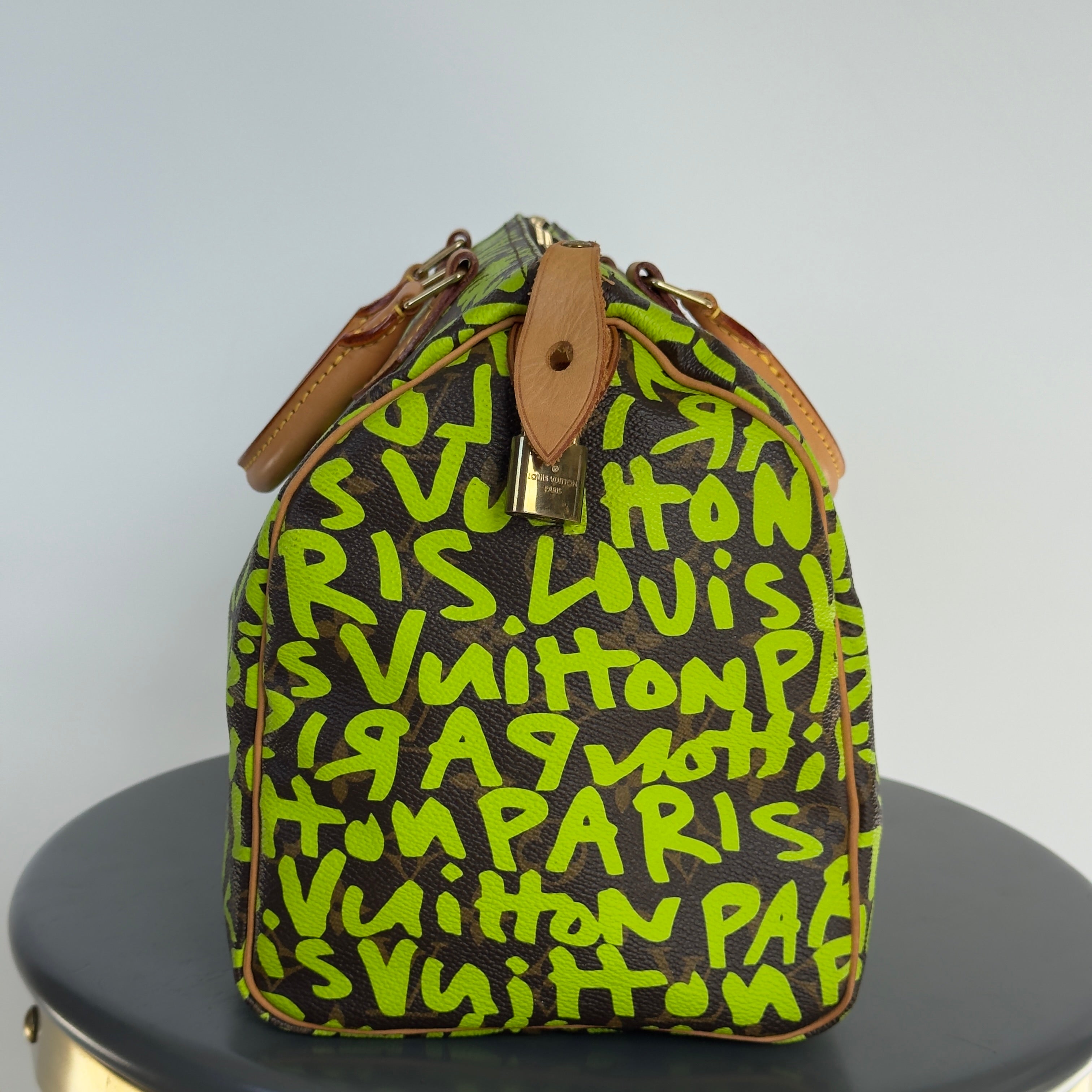 Louis Vuitton Monogram Graffiti Speedy 30 Stephen Sprouse Neon Green - Queen May