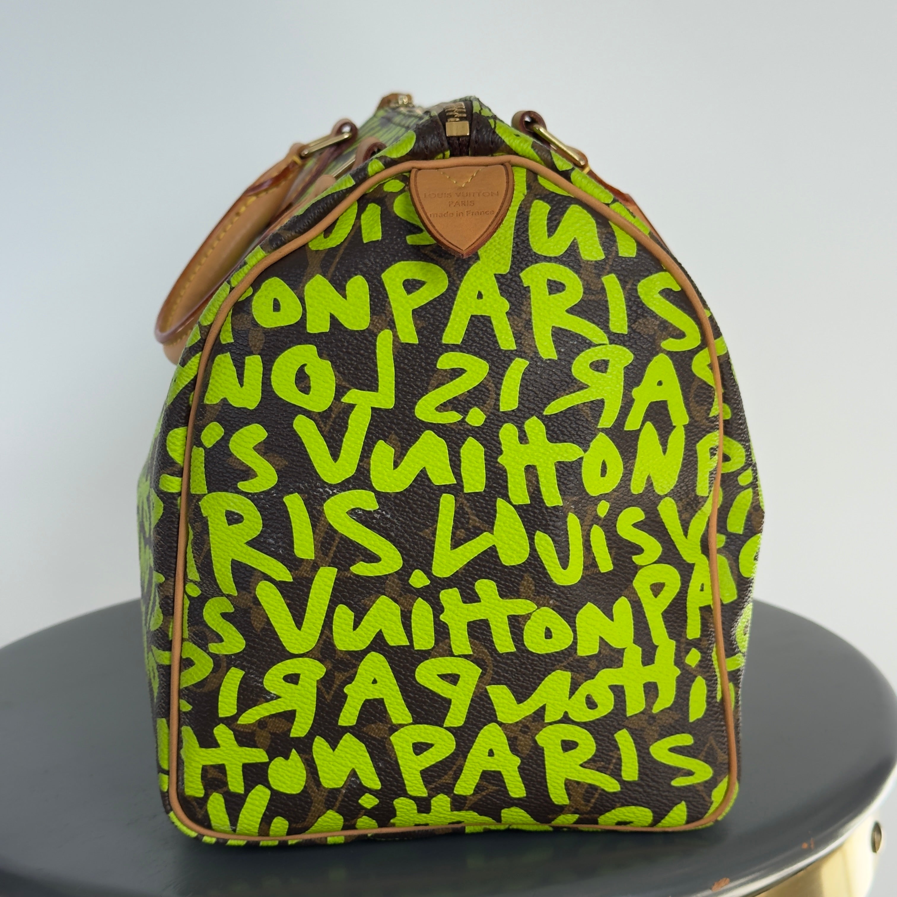 Louis Vuitton Monogram Graffiti Speedy 30 Stephen Sprouse Neon Green - Queen May