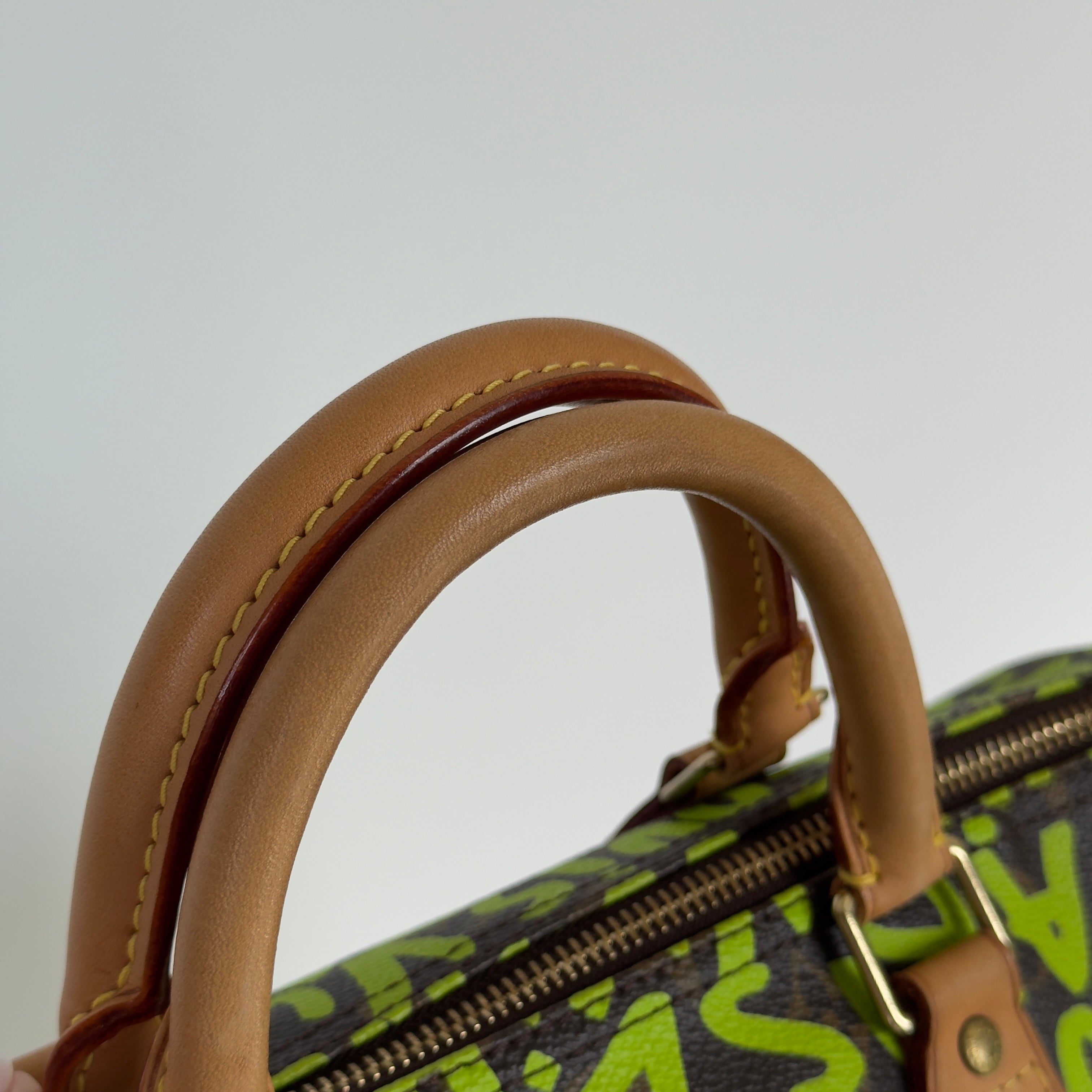 Louis Vuitton Monogram Graffiti Speedy 30 Stephen Sprouse Neon Green - Queen May