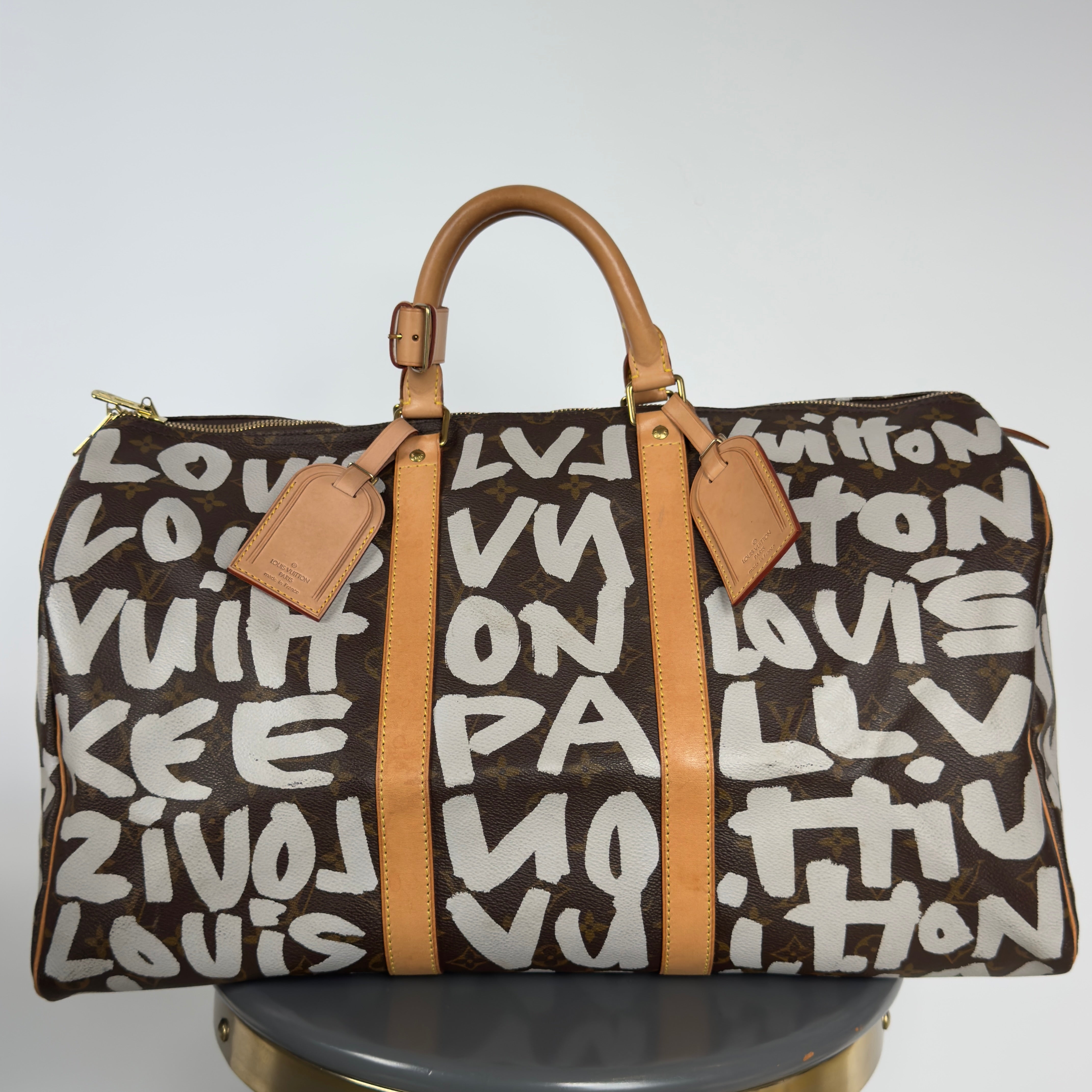 Louis Vuitton Monogram Canvas Keepall Stephen Sprouse Graffiti 50 White - Queen May
