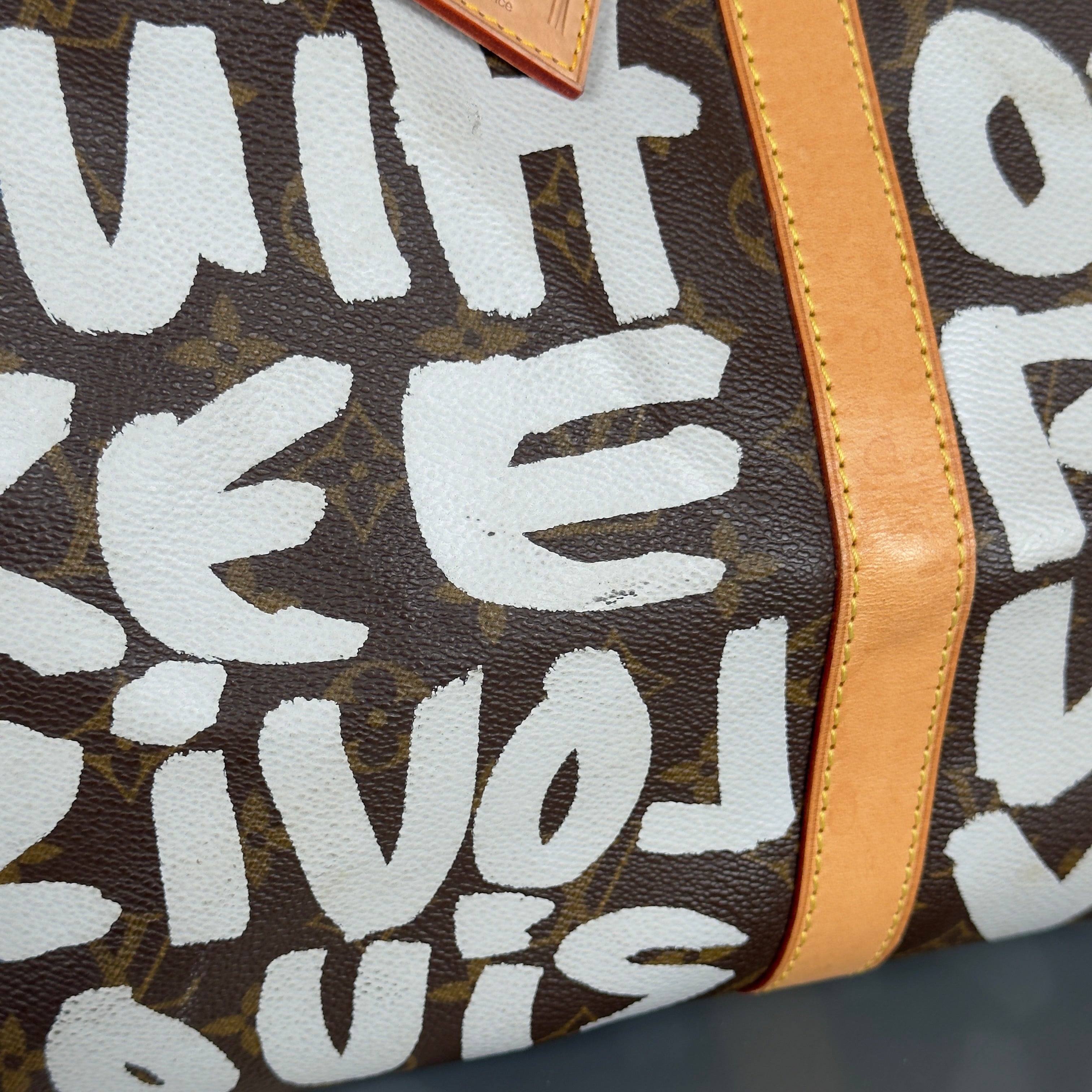 Louis Vuitton Monogram Canvas Keepall Stephen Sprouse Graffiti 50 White - Queen May
