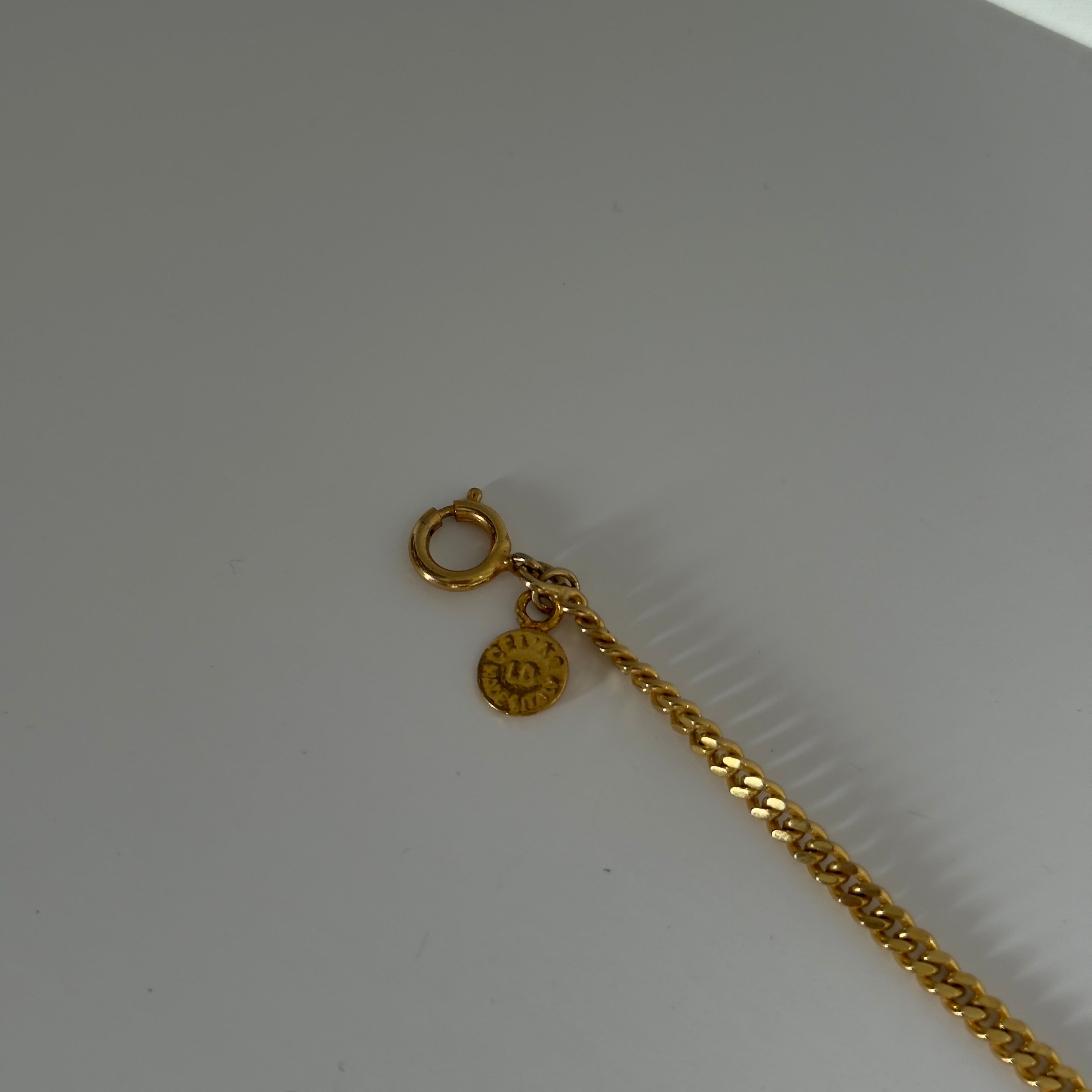 Rare Celine Gold-Tone Disk Choker - Queen May