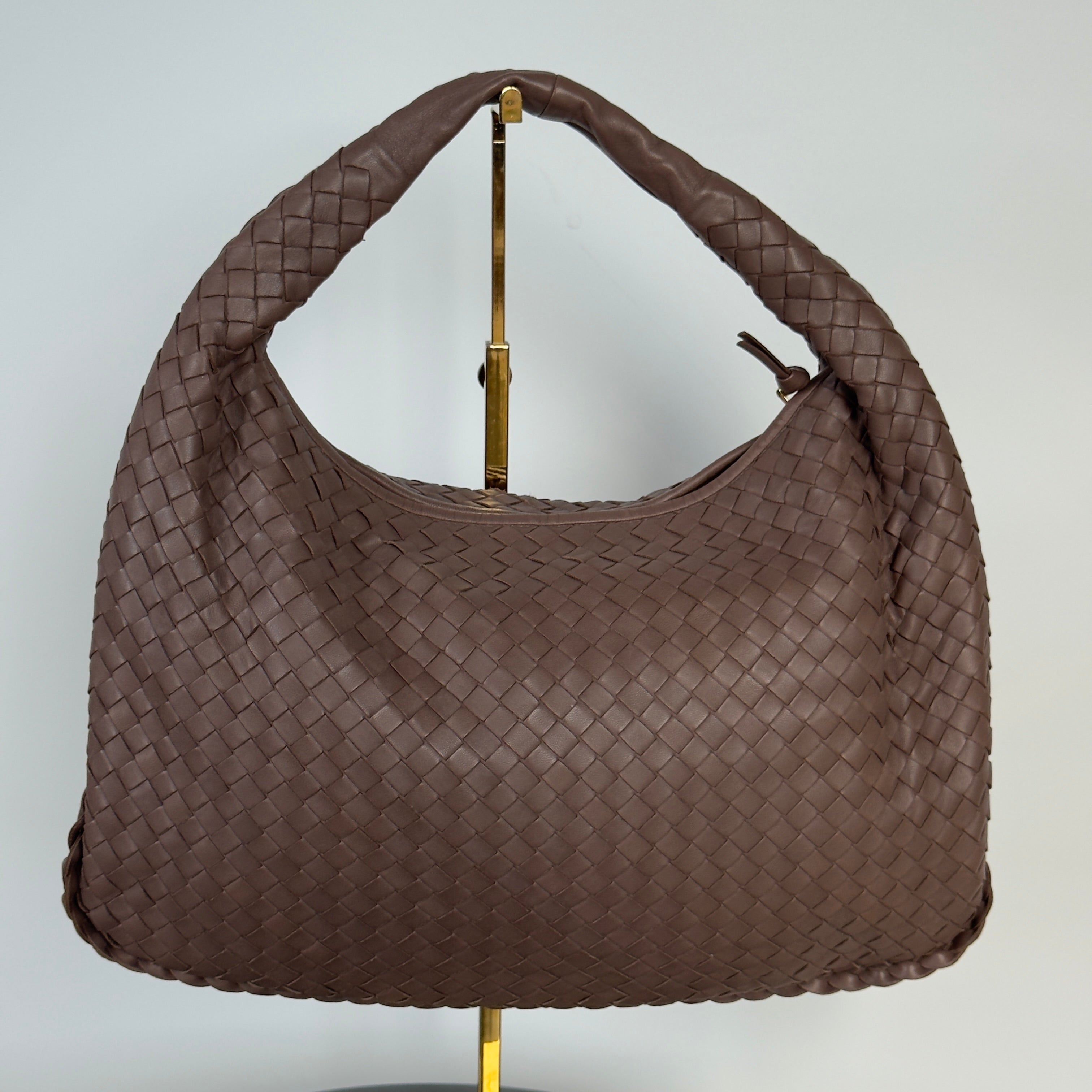 Bottega Veneta Intrecciato Hobo Brown - Queen May