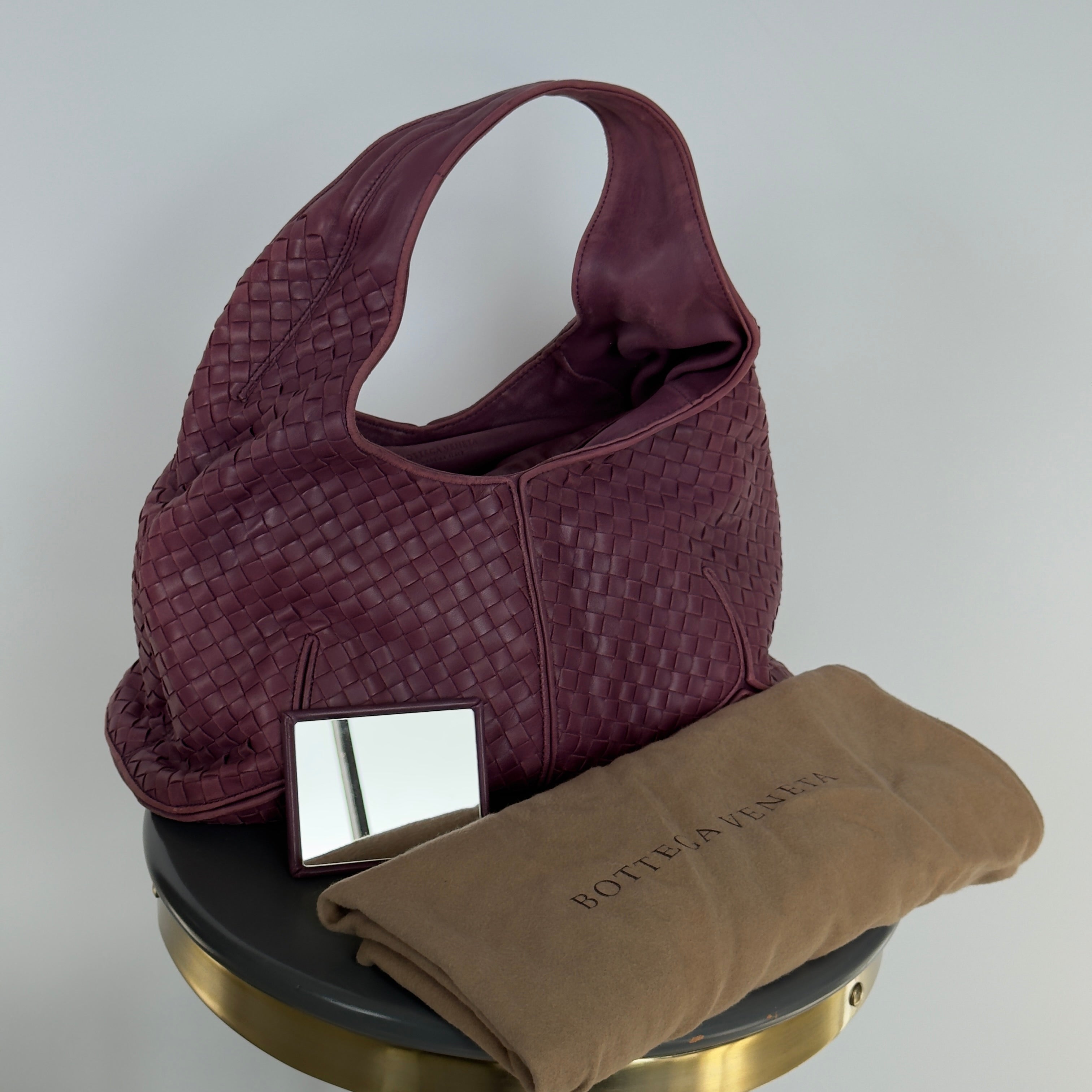 Bottega Veneta Intrecciato Hobo Maroon - Queen May