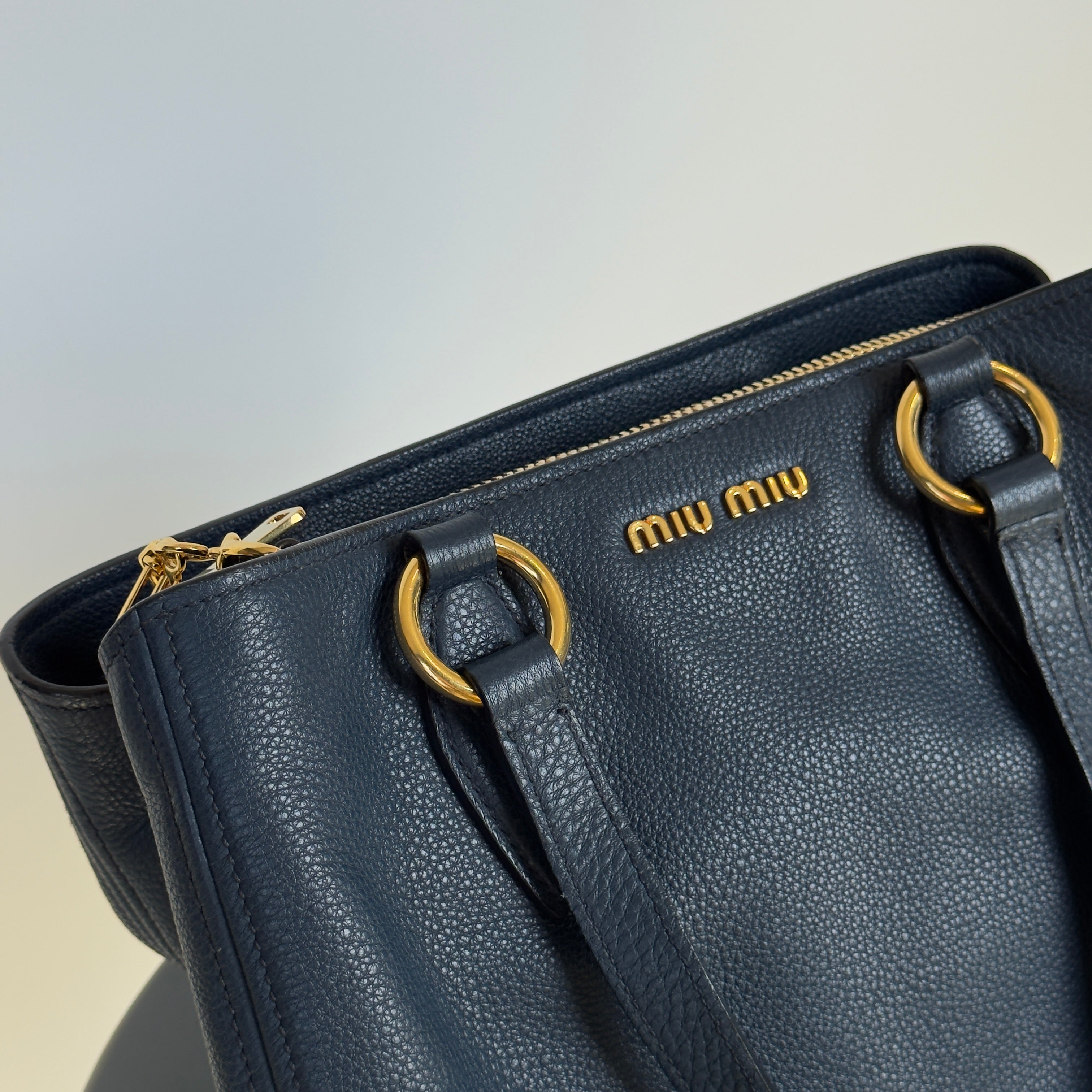 Miu Miu Vitello Caribu Tote - Queen May