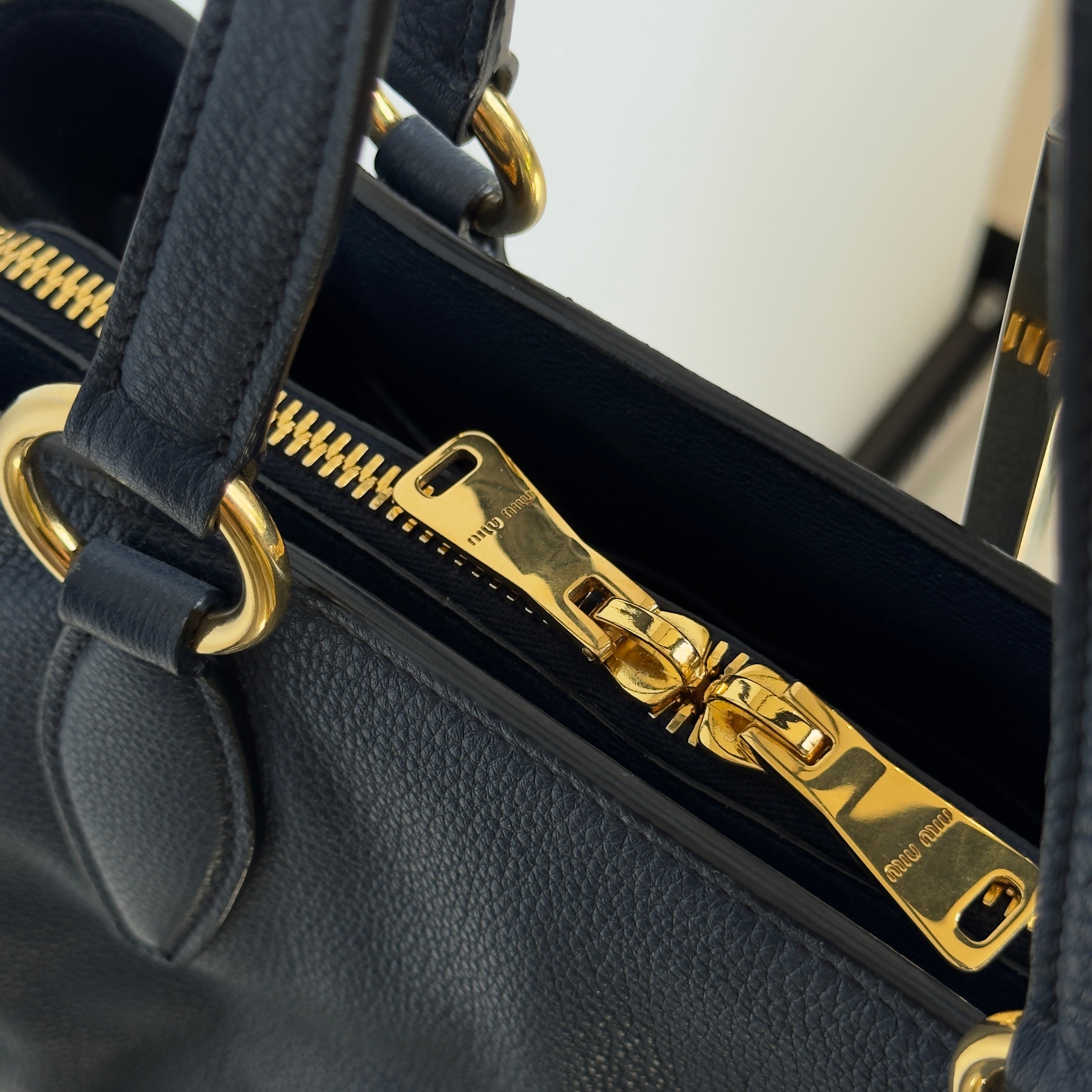 Miu Miu Vitello Caribu Tote - Queen May