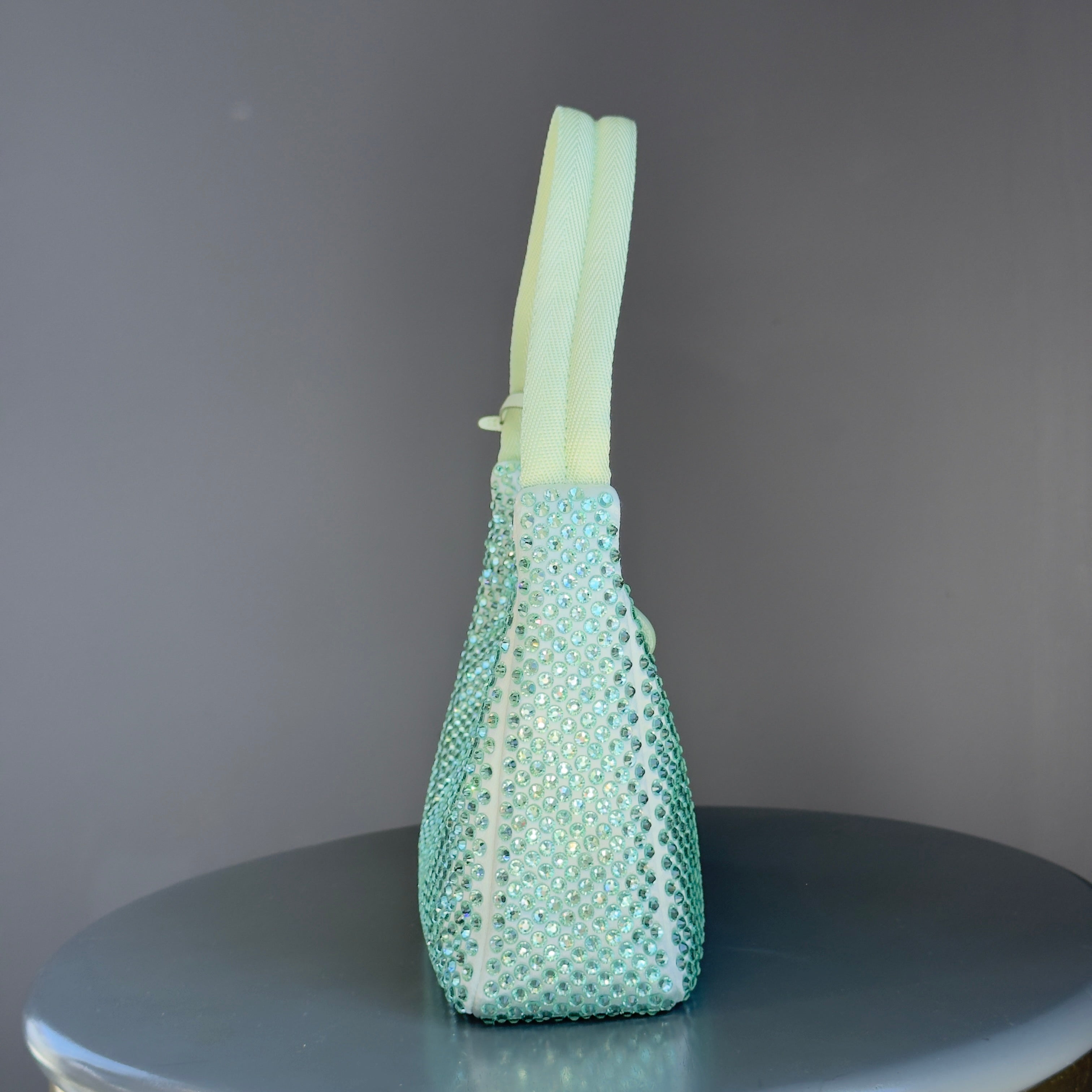 Prada Crystal Re-Edition 2000 Bag Mint Green - Queen May