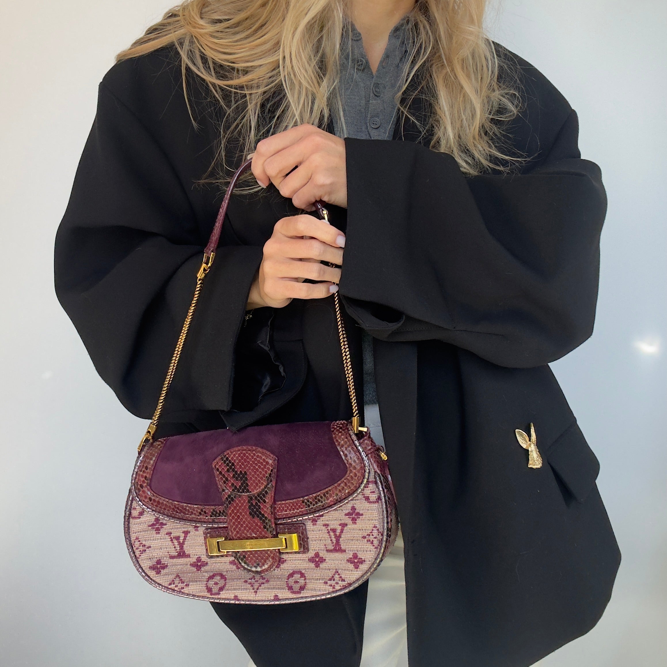 Rare Louis Vuitton Python Monogram Empire Levant - Queen May