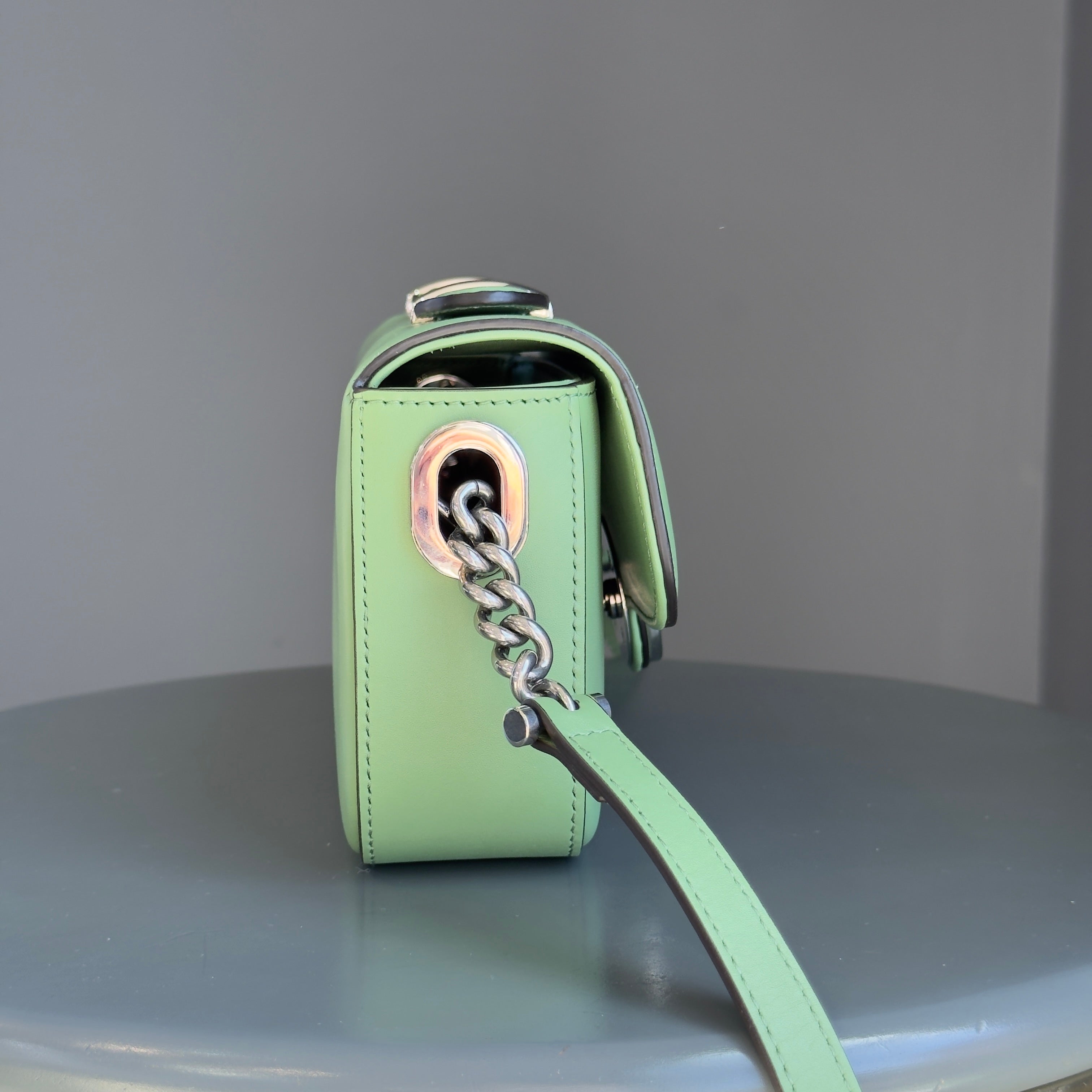 Gucci Petite GG Mini Shoulder Bag--Green - Queen May