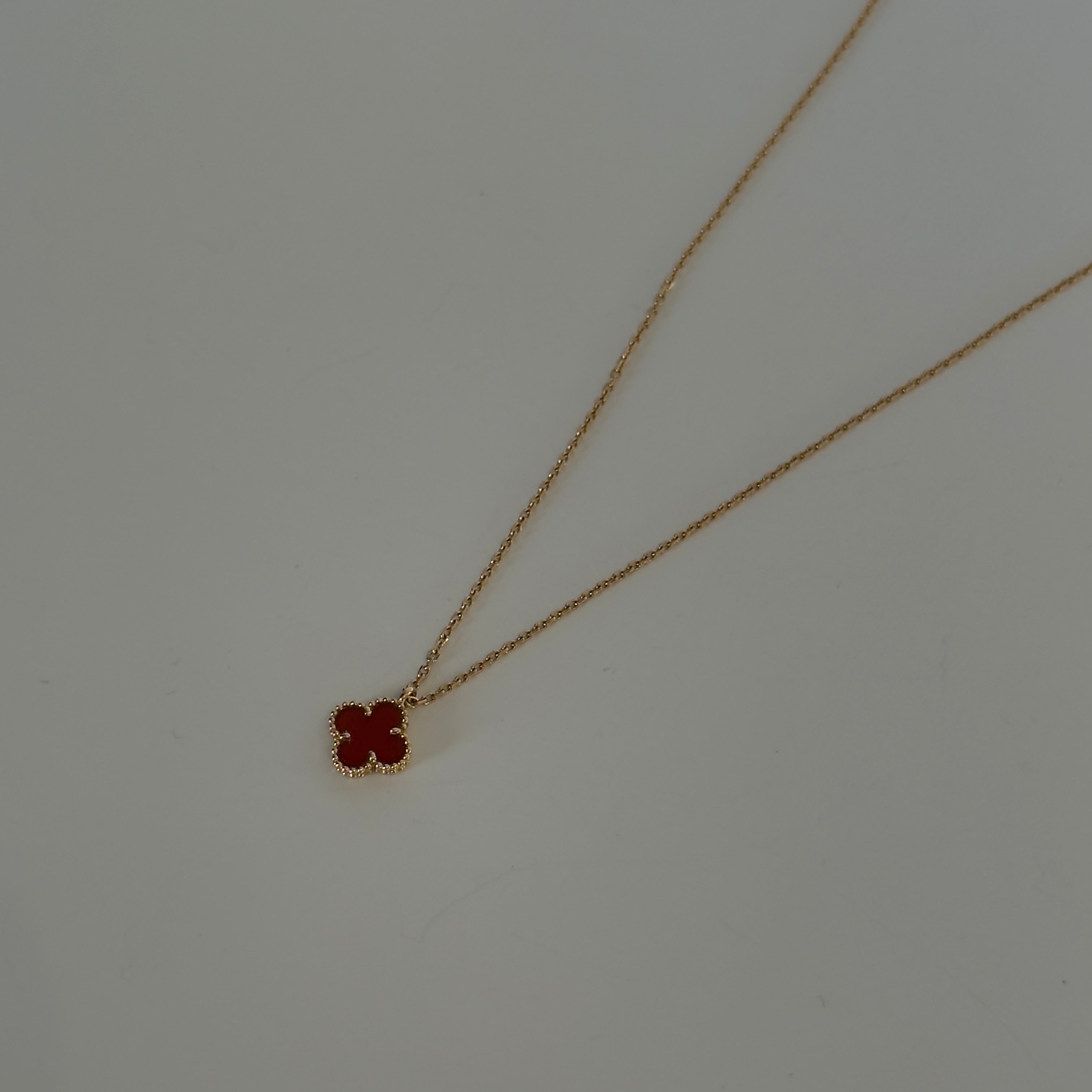 Van Cleef & Arpels Sweet Carnelian Alhambra Pendant 18k rose gold - Queen May