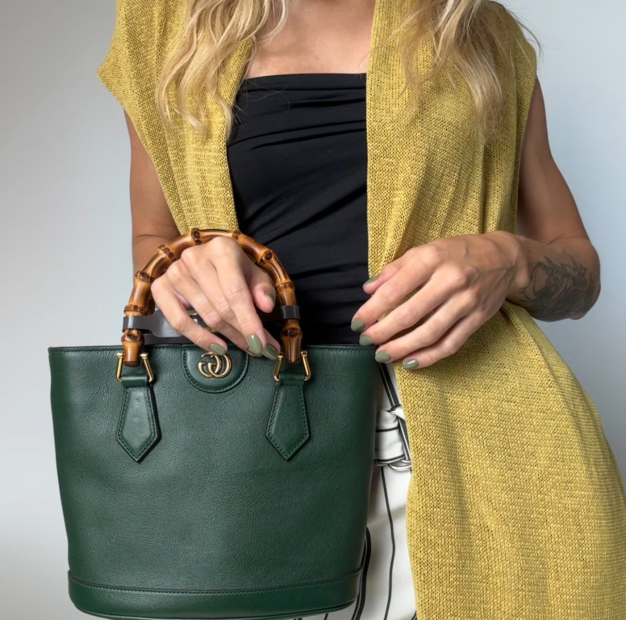 Gucci Diana Leather Tote Bag - Queen May