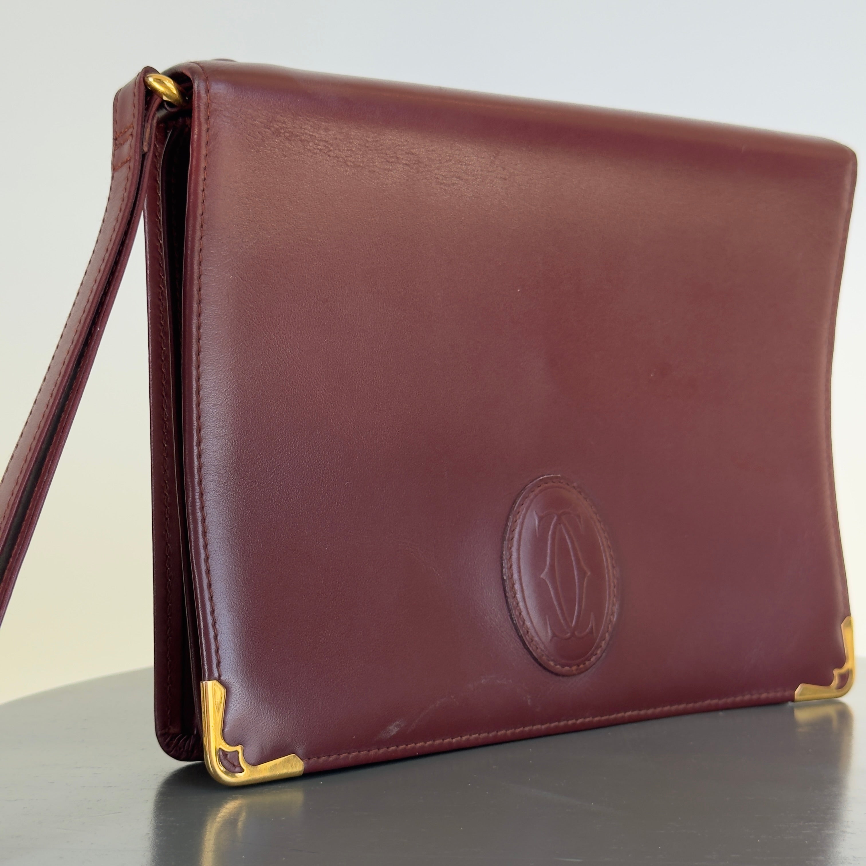 Cartier Signature Clutch Burgundy - Queen May
