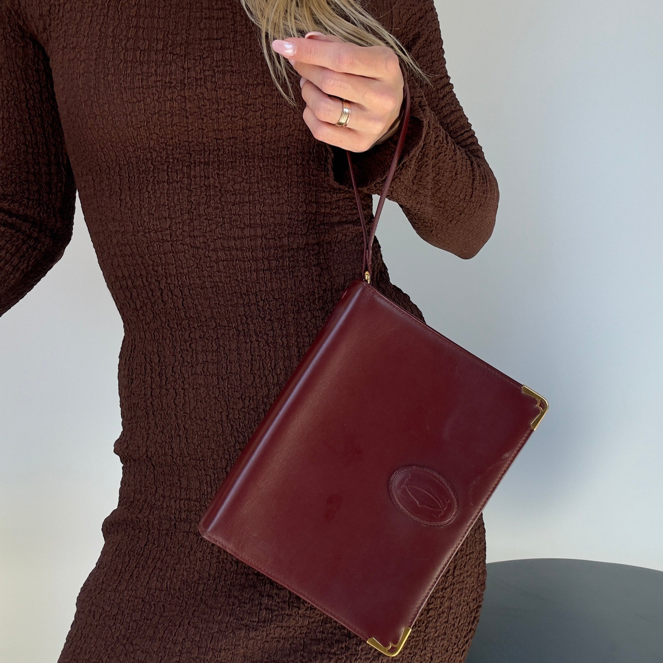Cartier Signature Clutch Burgundy - Queen May