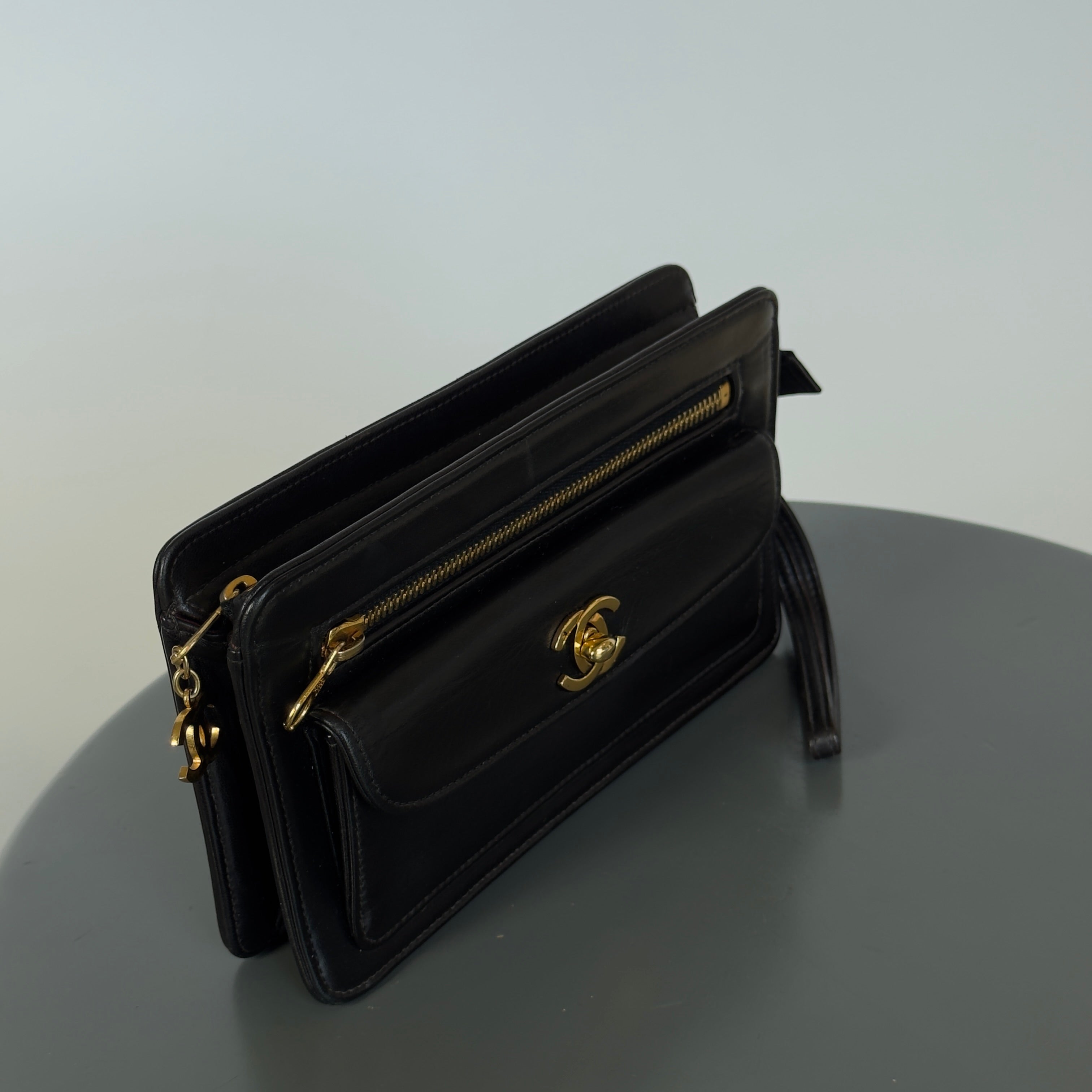 Vintage Chanel Lambskin Leather Clutch Bag - Queen May