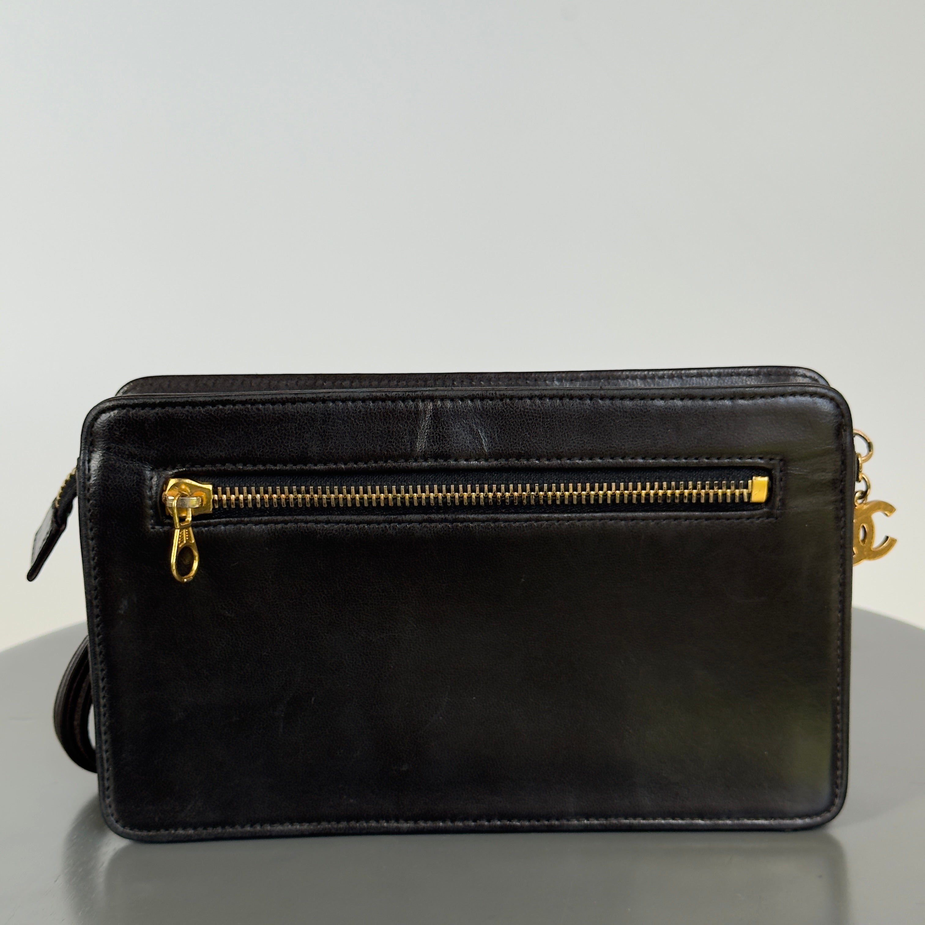 Vintage Chanel Lambskin Leather Clutch Bag - Queen May