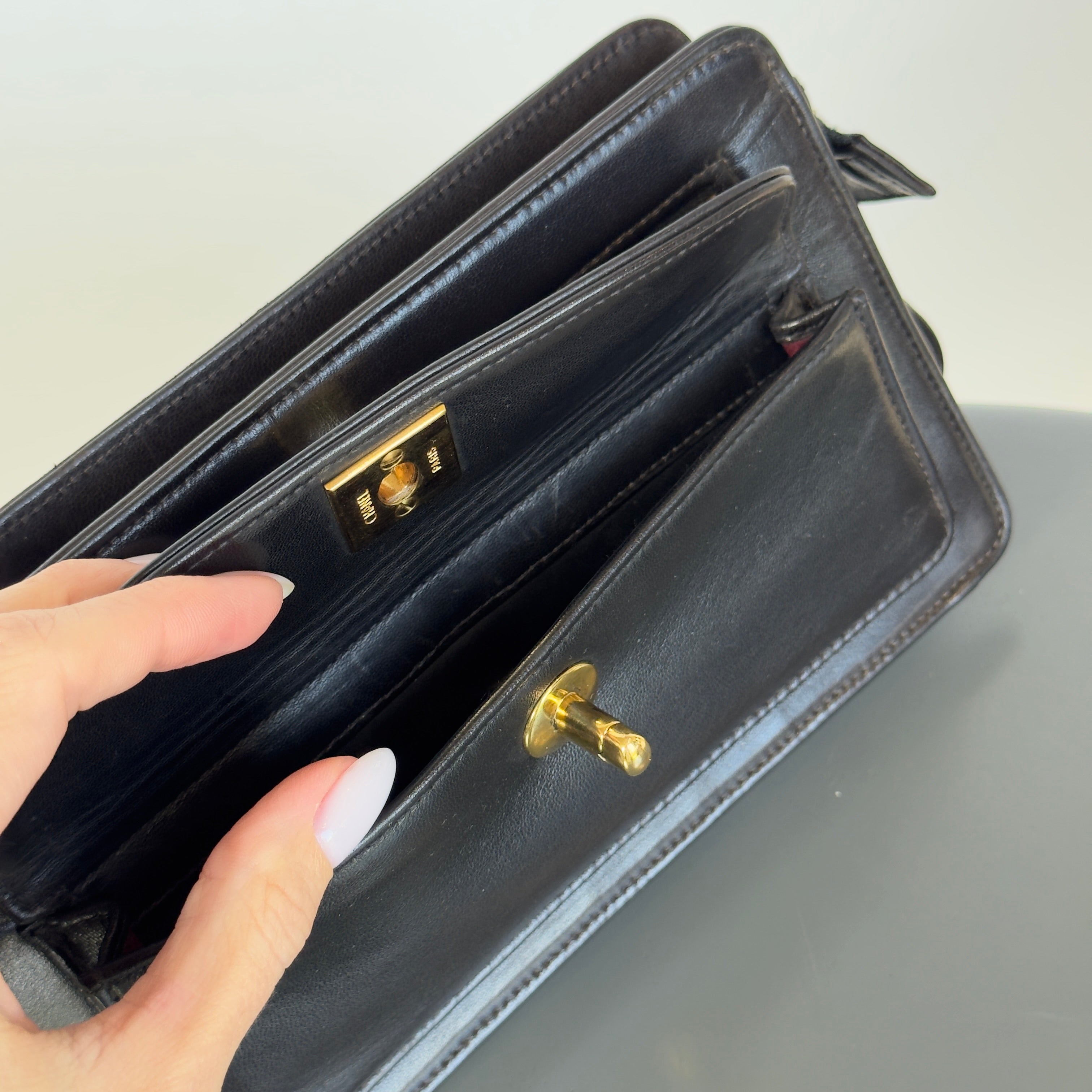 Vintage Chanel Lambskin Leather Clutch Bag - Queen May