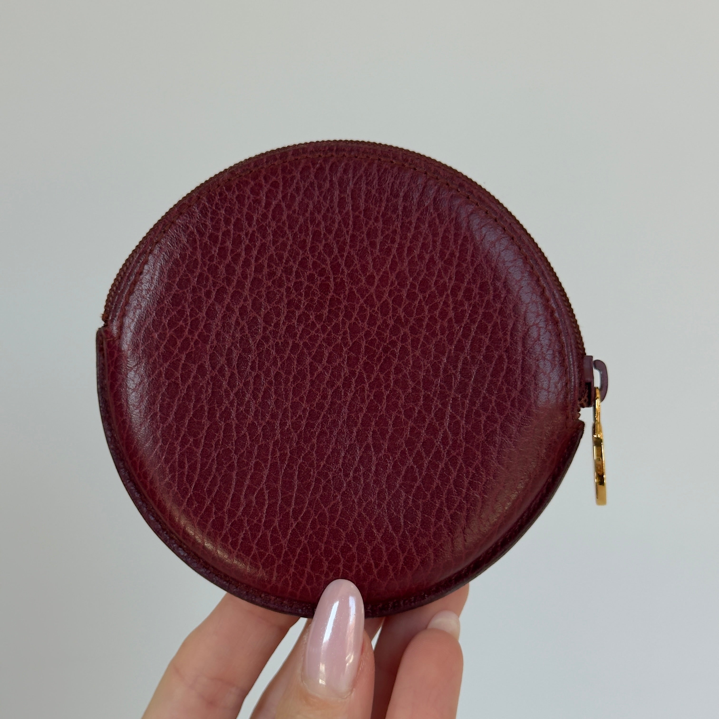 Vintage Cartier Burgundy Leather Coin Purse - Queen May