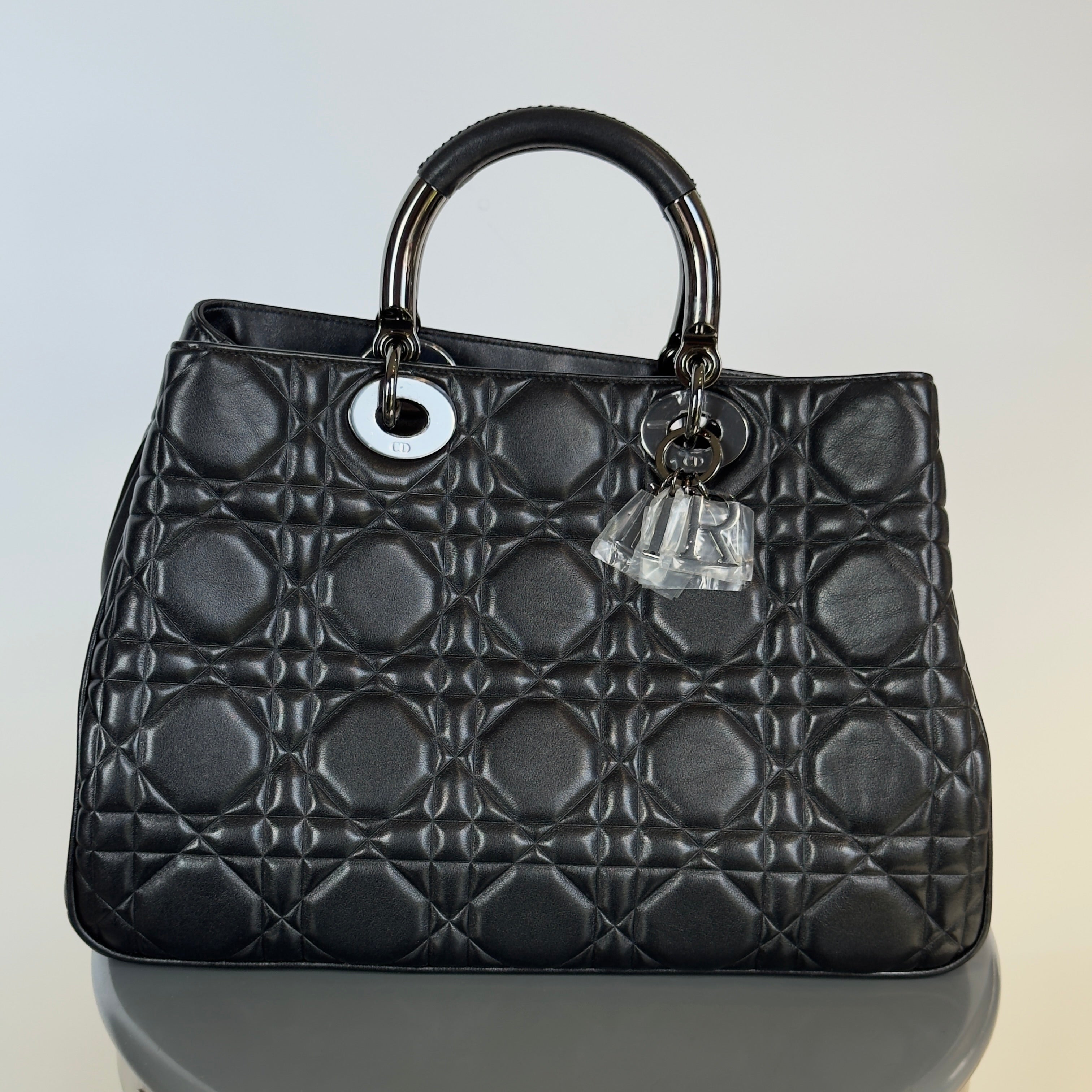 Christian Dior Lady 95.22 Bag Cannage Embossed Leather Large - Queen May
