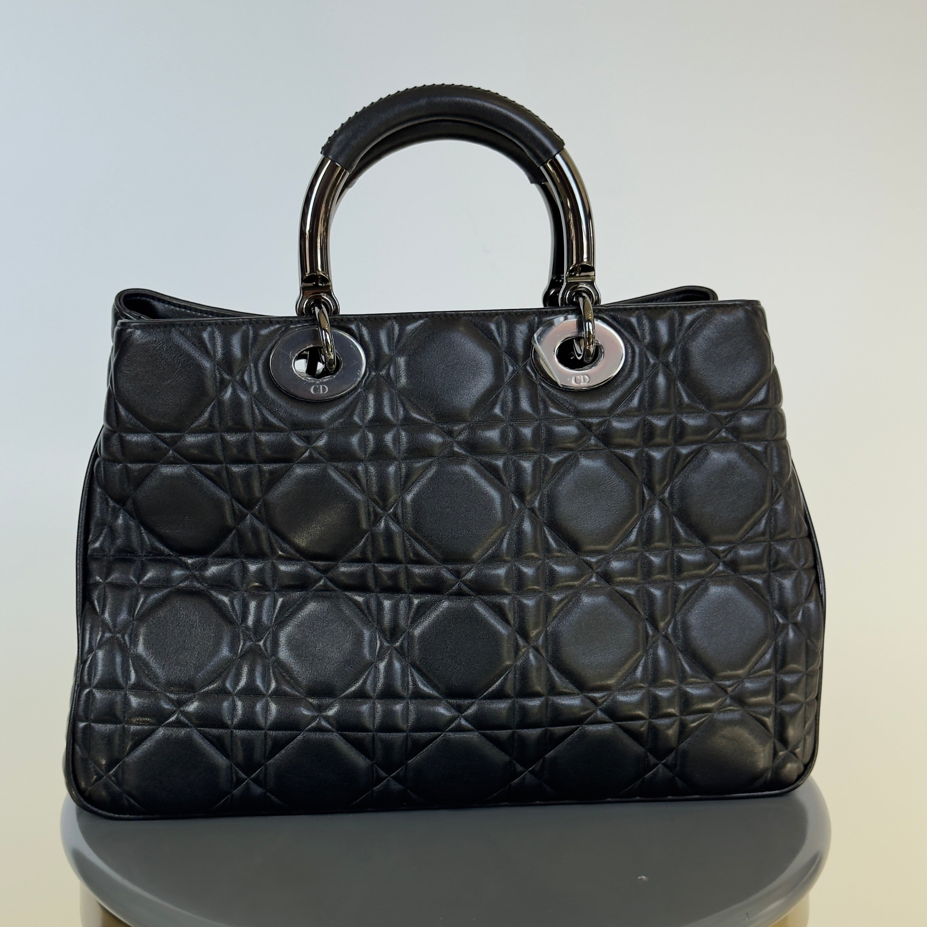 Christian Dior Lady 95.22 Bag Cannage Embossed Leather Large - Queen May