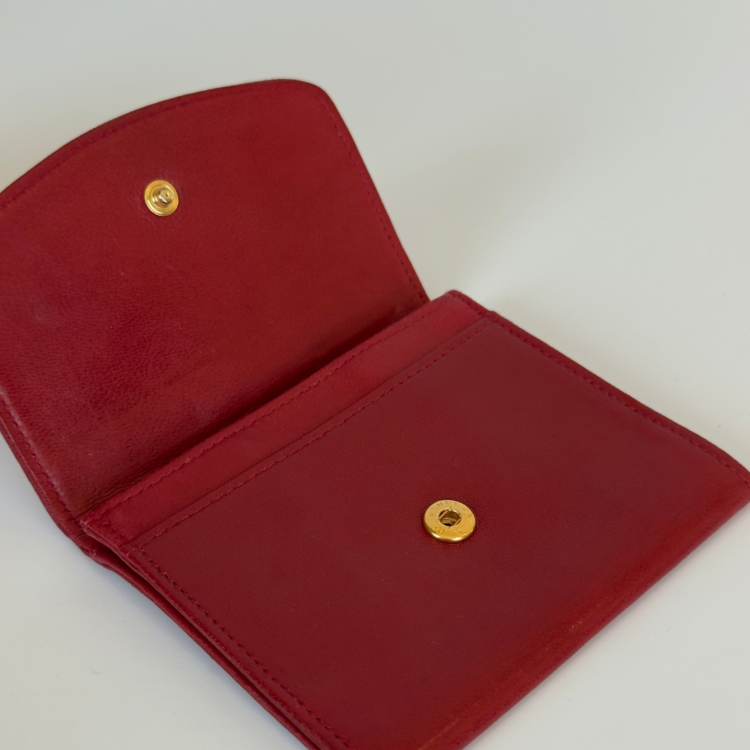 Chanel Red Lambskin Wallet - Queen May