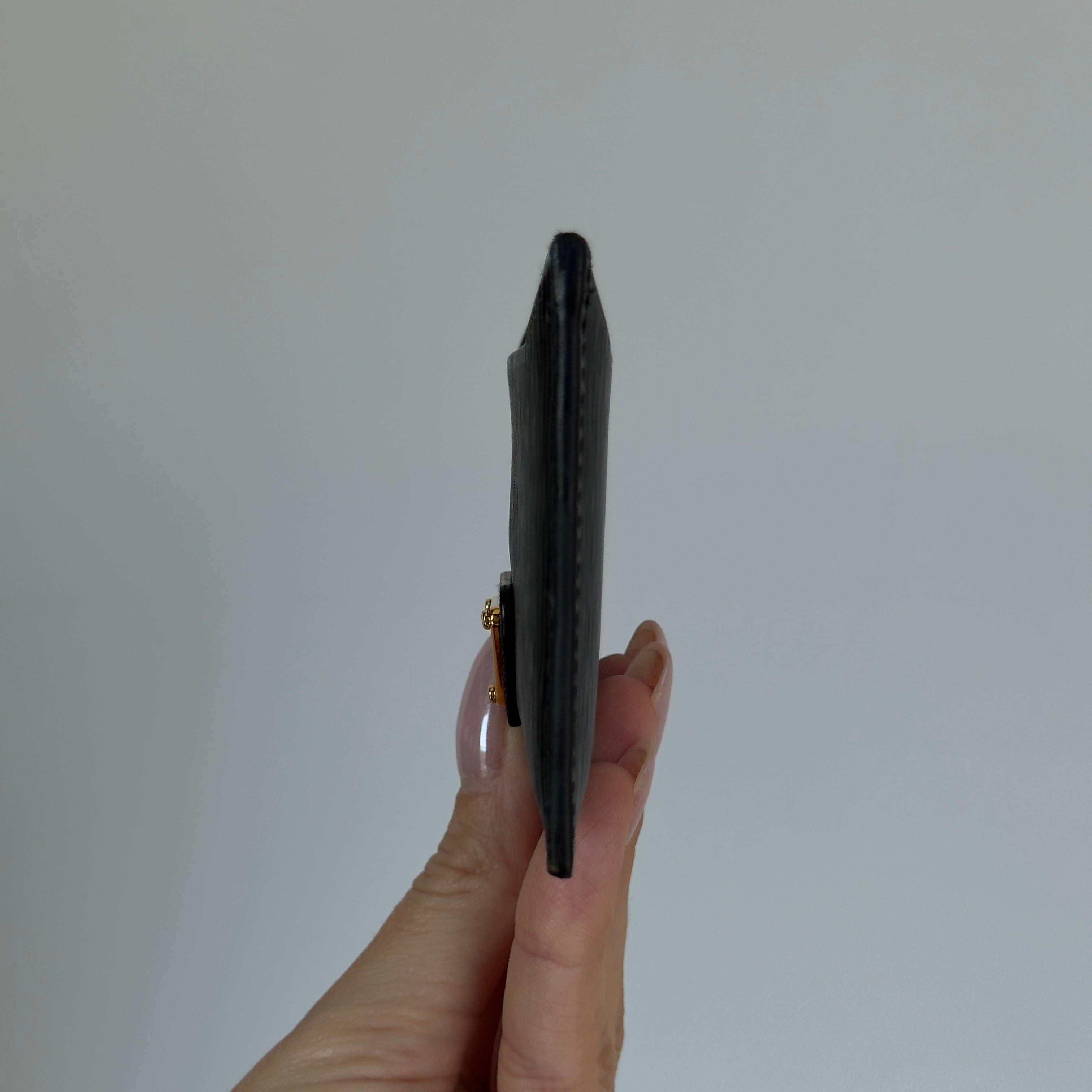 Prada Black Saffiano Leather Card Holder - Queen May