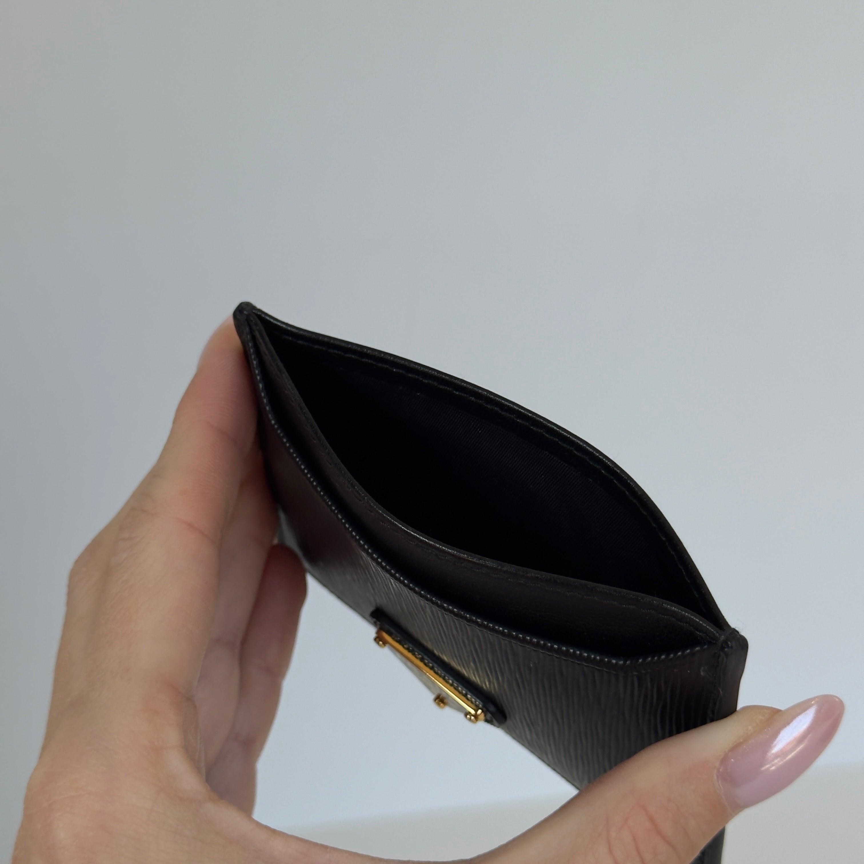 Prada Black Saffiano Leather Card Holder - Queen May