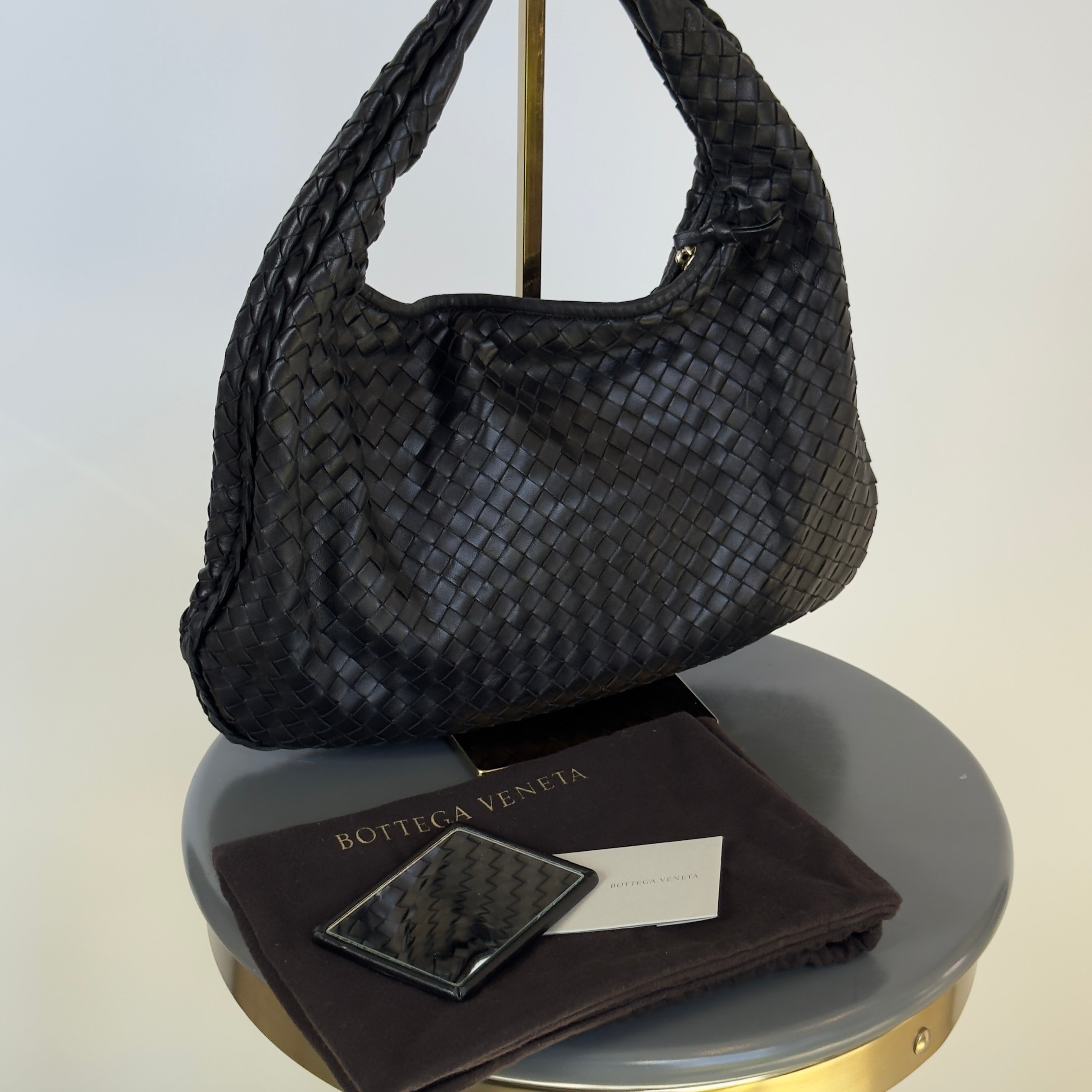 Bottega Veneta Intrecciato Hobo Black - Queen May