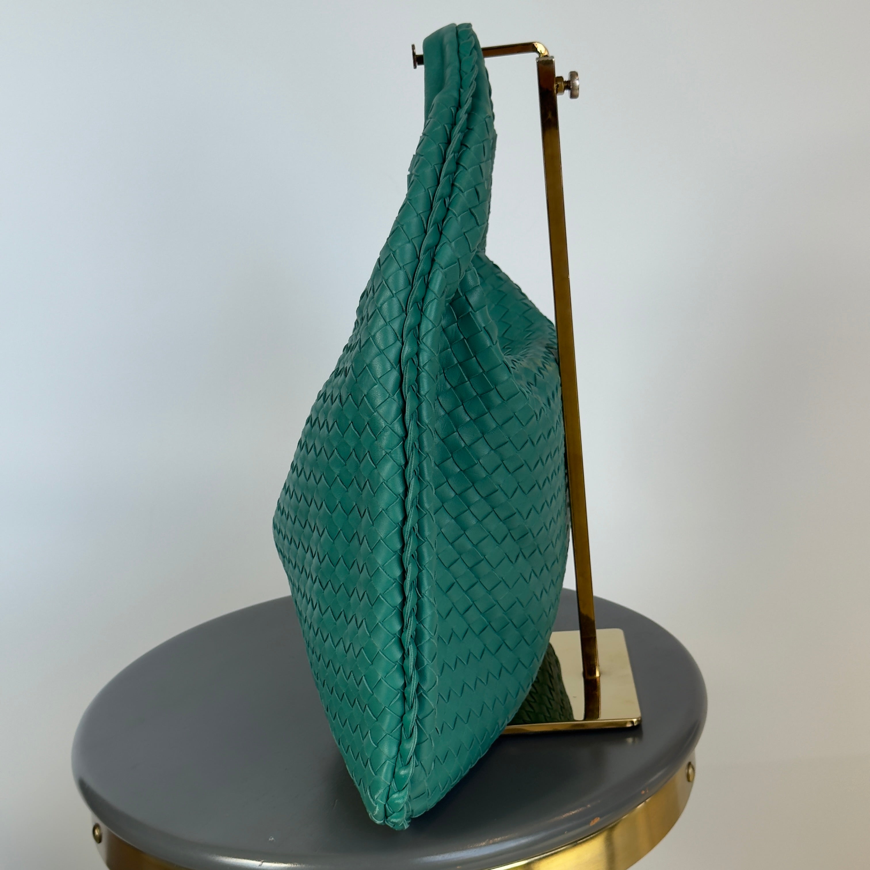 Bottega Veneta Intrecciato Hobo Teal Large - Queen May