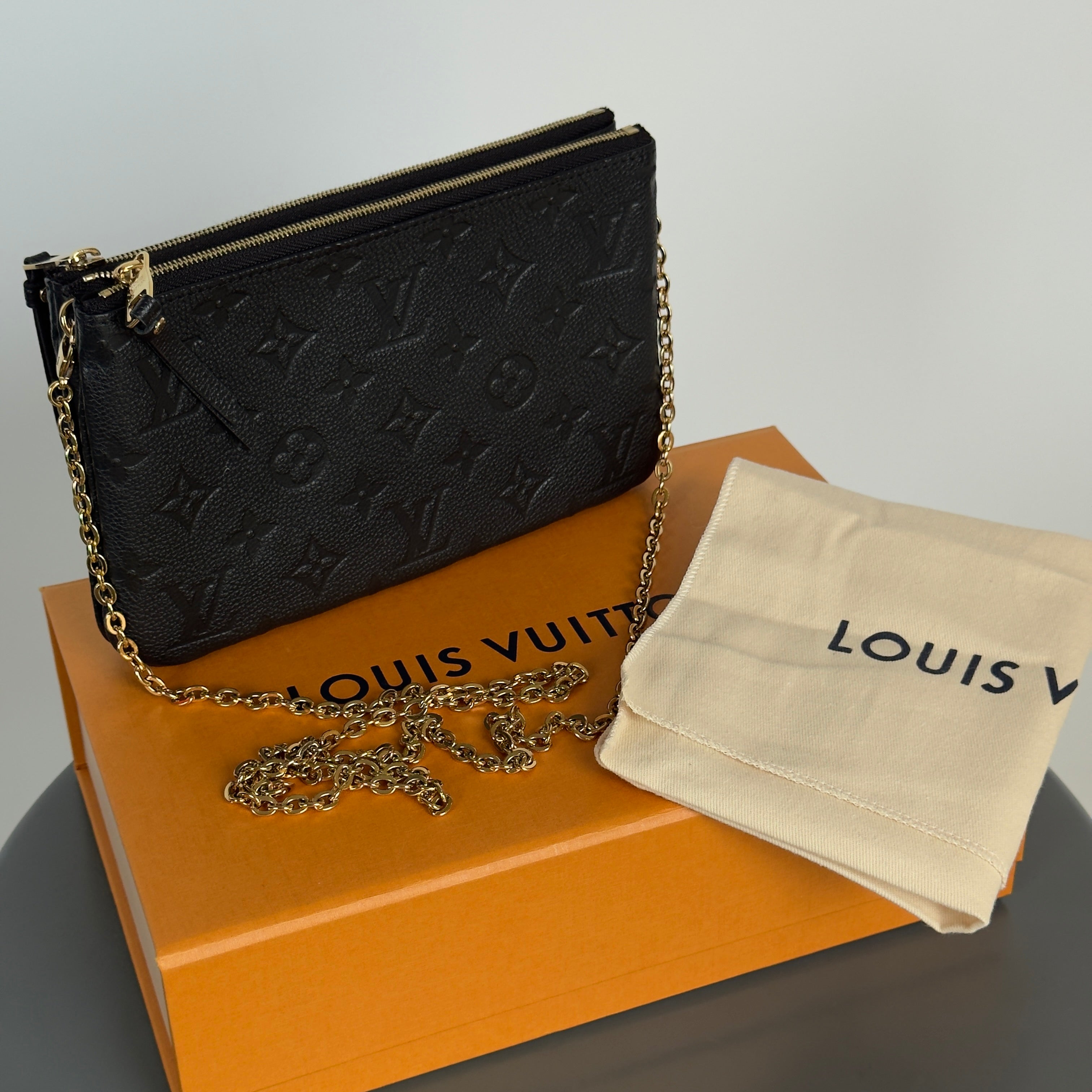Louis Vuitton Monogram Empreinte Double Zip Pochette - Queen May