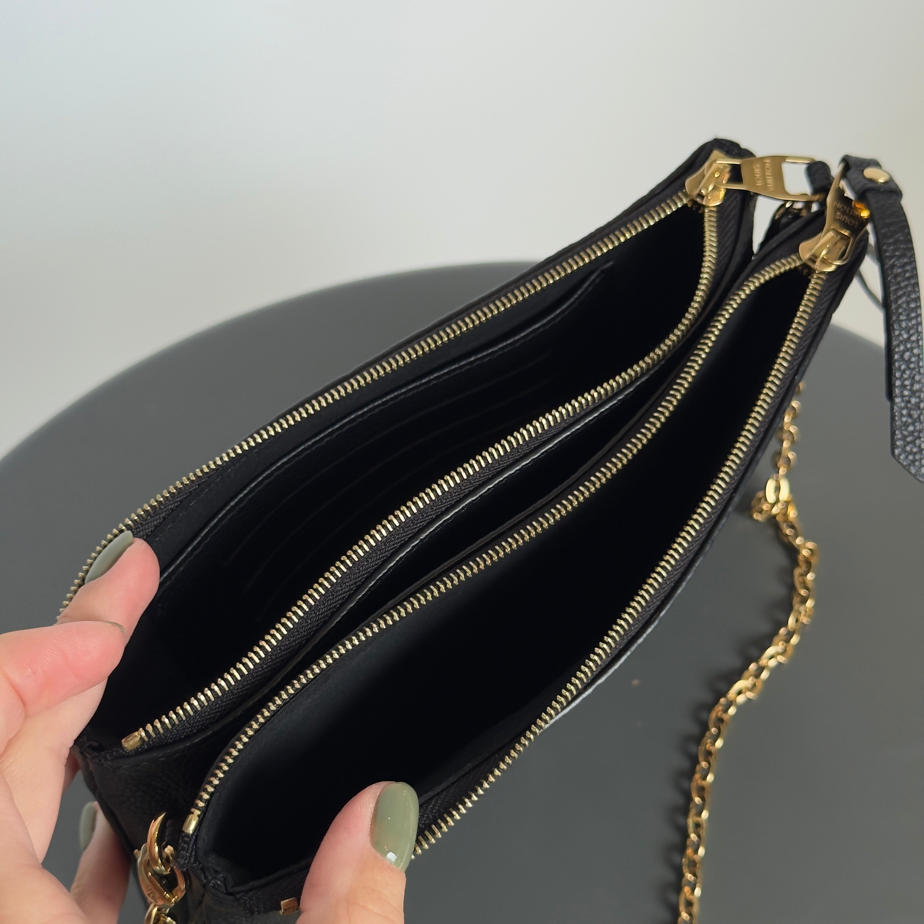 Louis Vuitton Monogram Empreinte Double Zip Pochette - Queen May