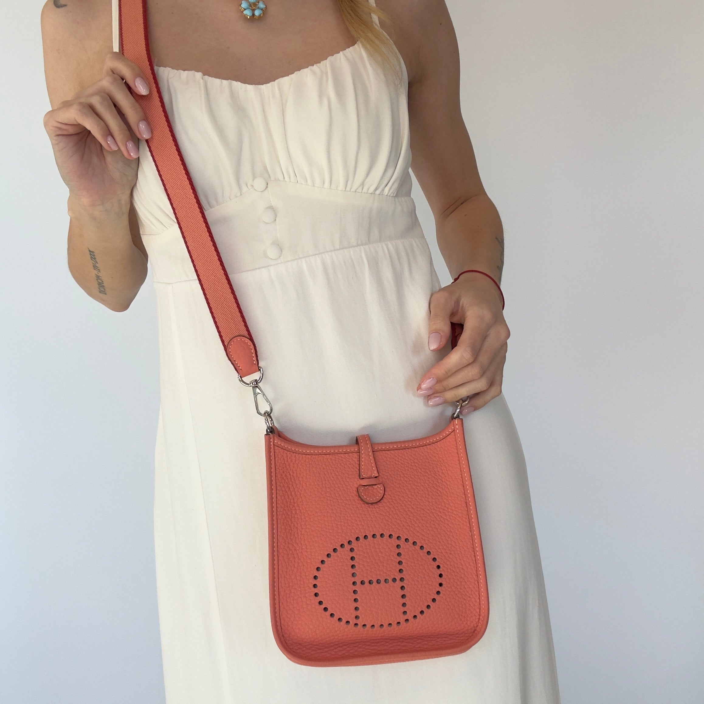 Hermes Taurillon Clemence Evelyne TPM Crevette - Queen May
