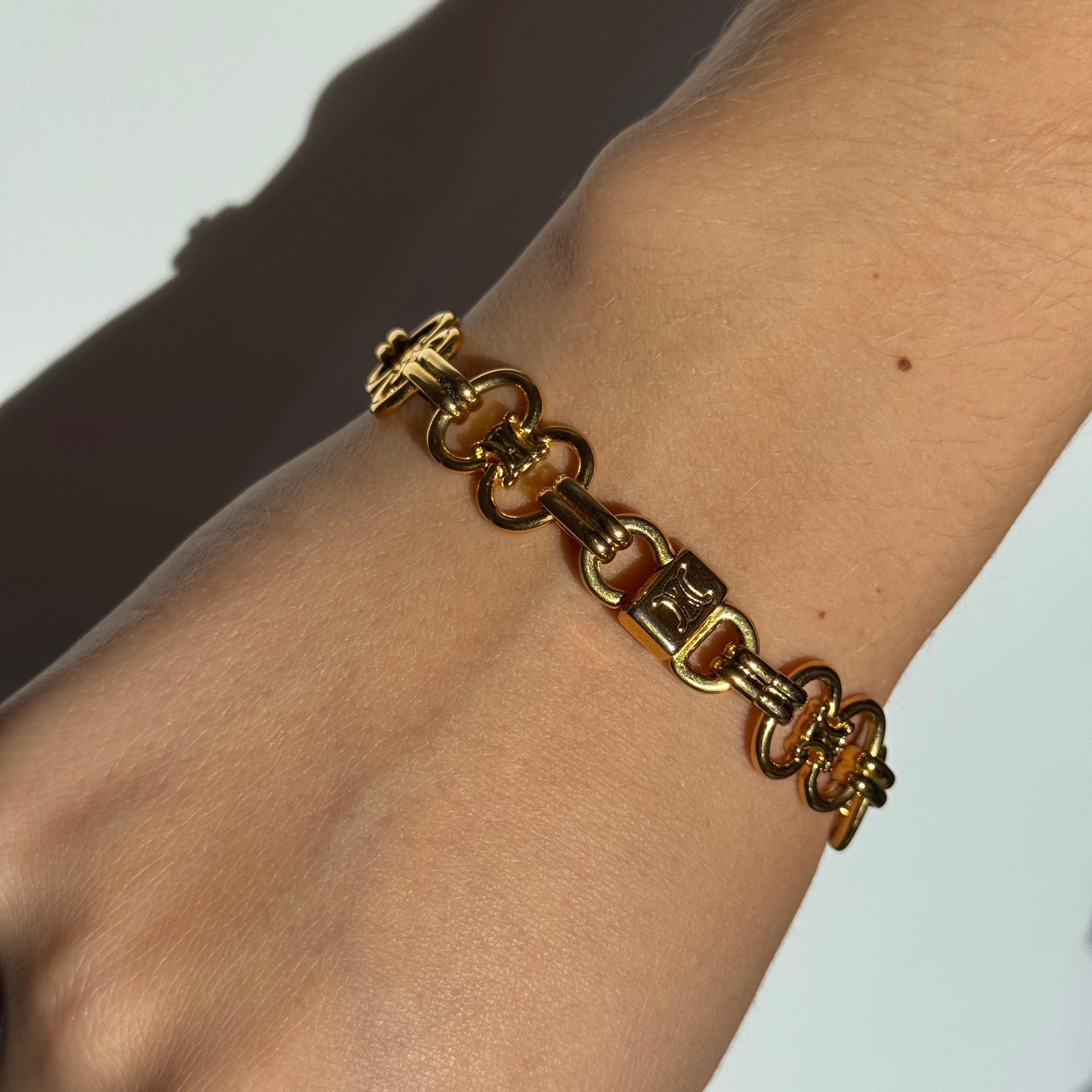 Celine Gold-Tone Triomphe Bracelet - Queen May