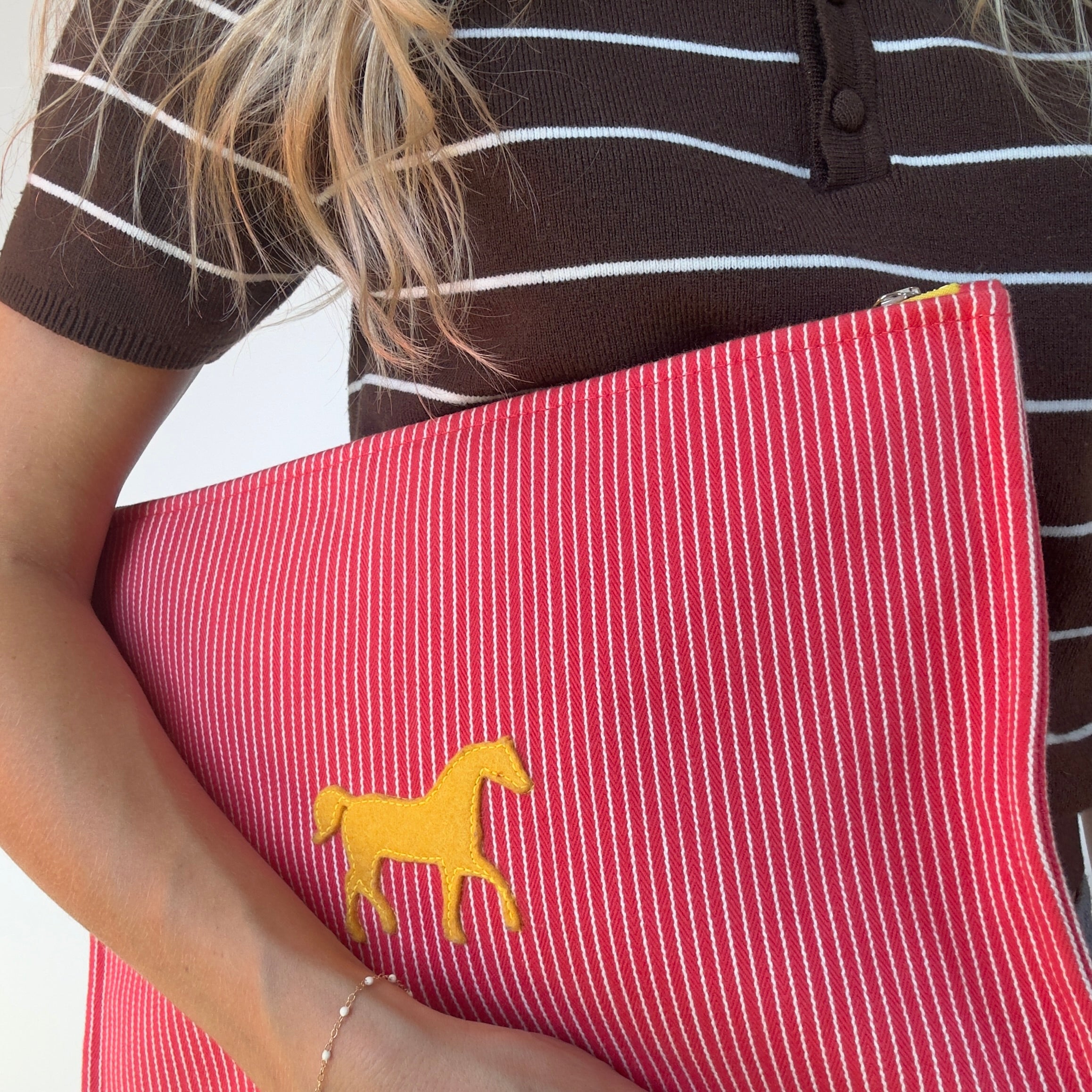 Hermes Bora Bora GM Pouch Canvas Striped - Queen May