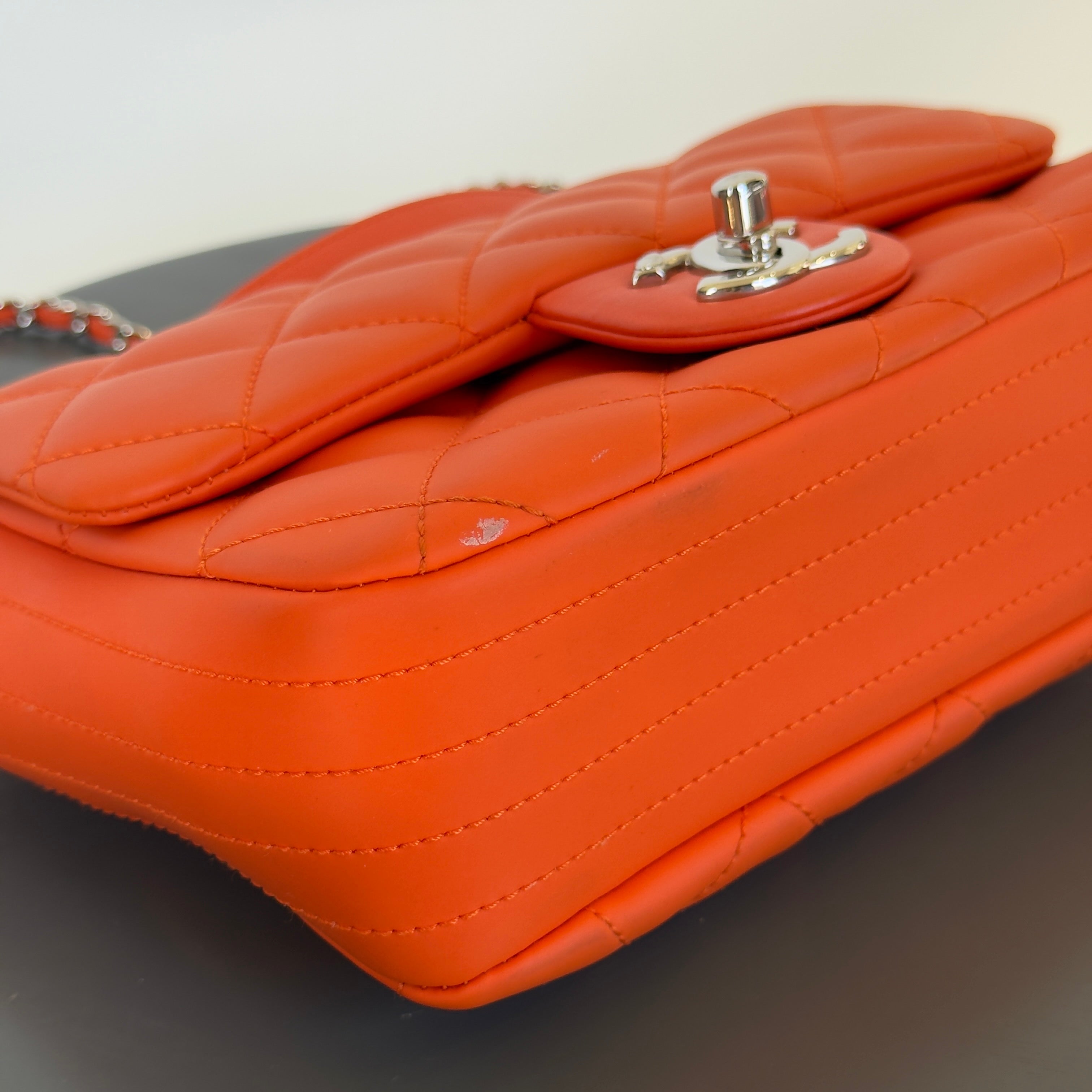 Chanel Coco Rain Rectangle Bag Orange