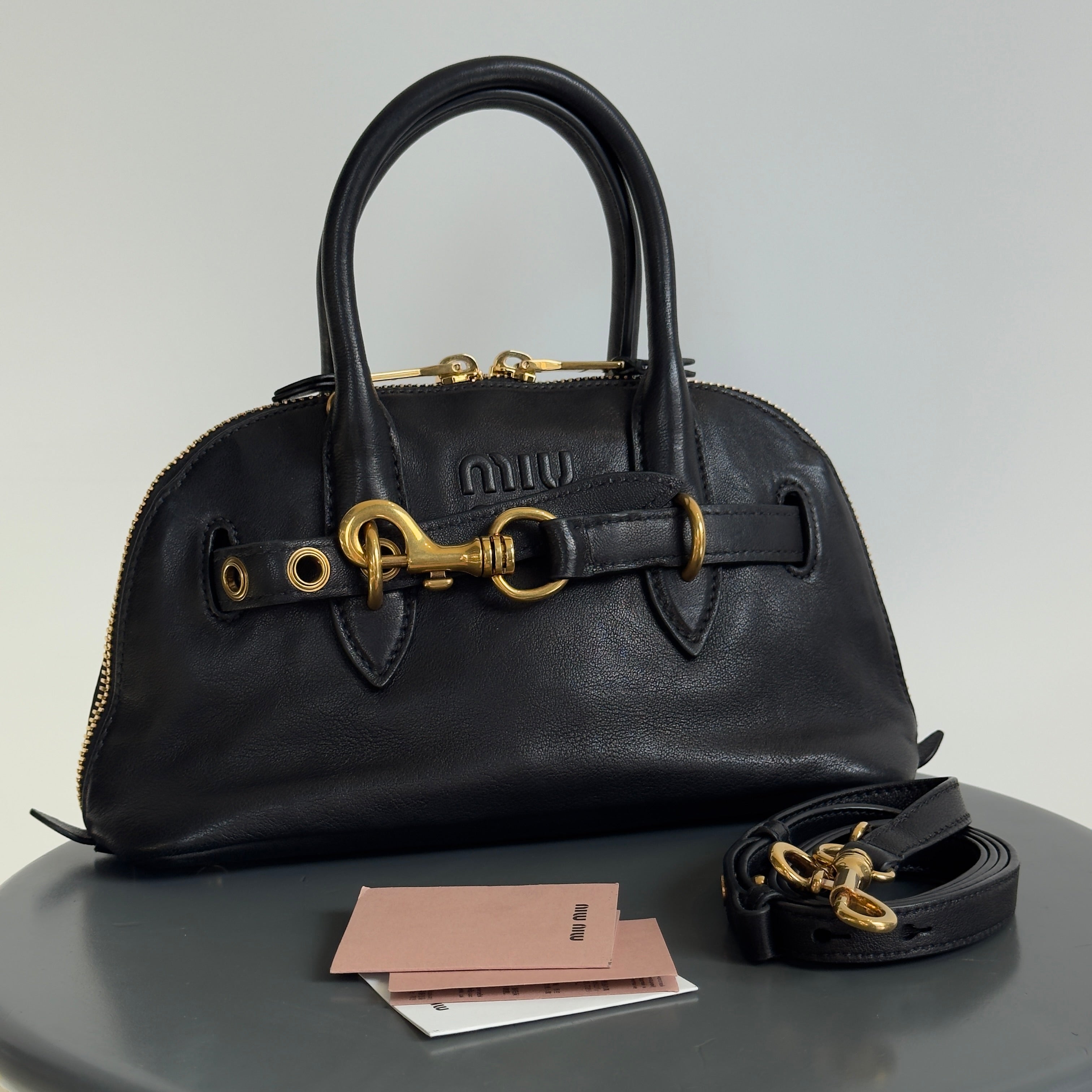 Miu Miu Aventure Small Black Tote - Queen May