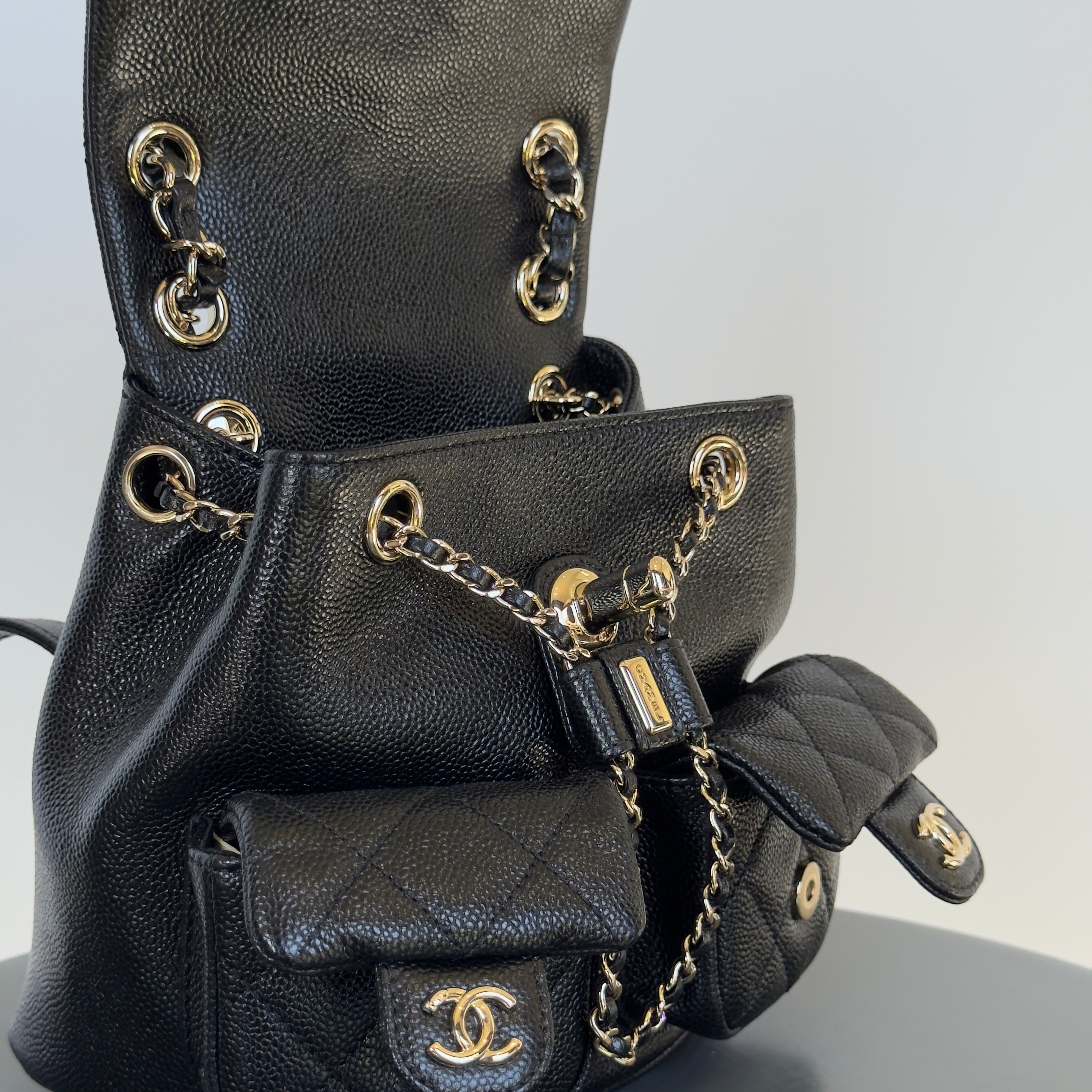 Chanel Duma Backpack Black Caviar Leather