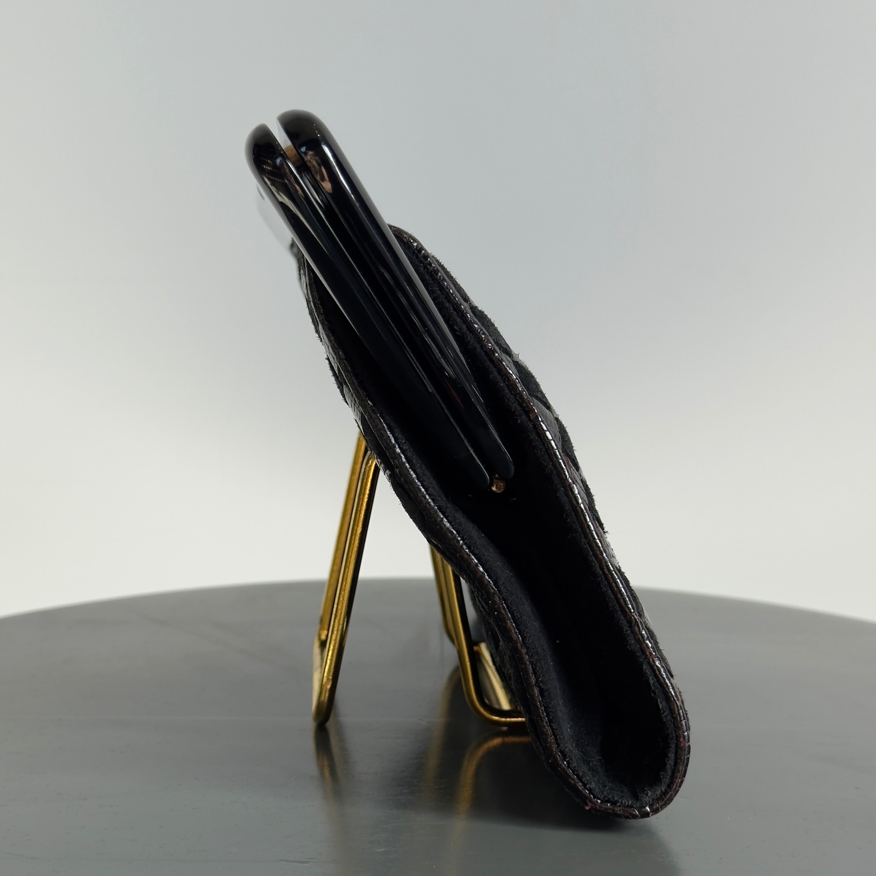 Bottega Veneta Intrecciato Suede Woven Mirror Clutch - Queen May