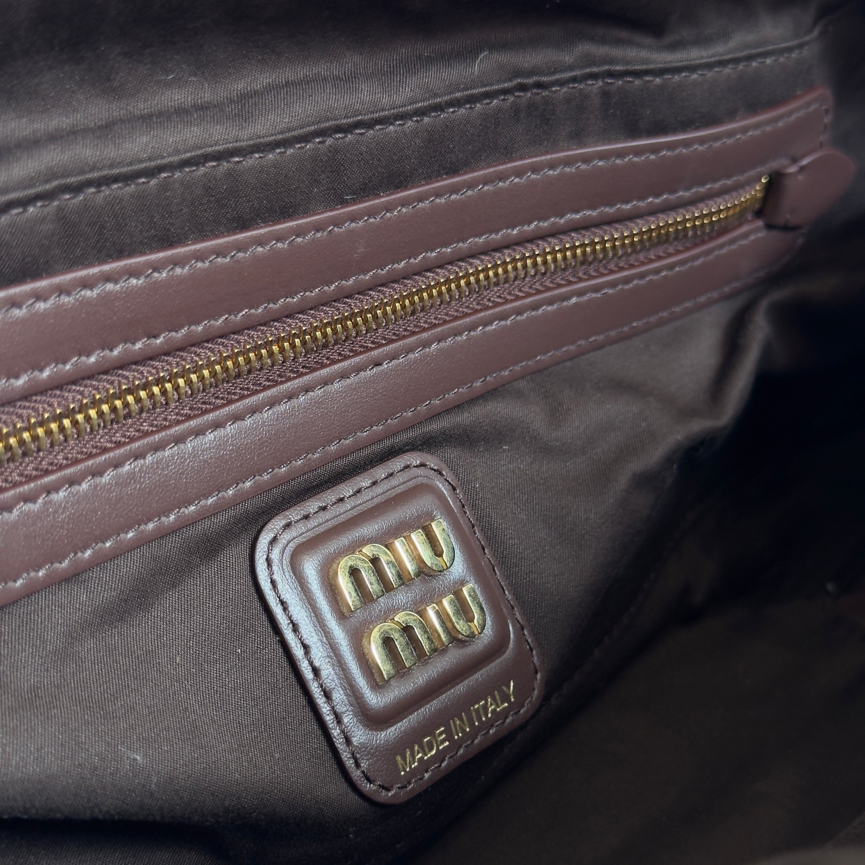 Miu Miu Beau Tote Bag Brown - Queen May