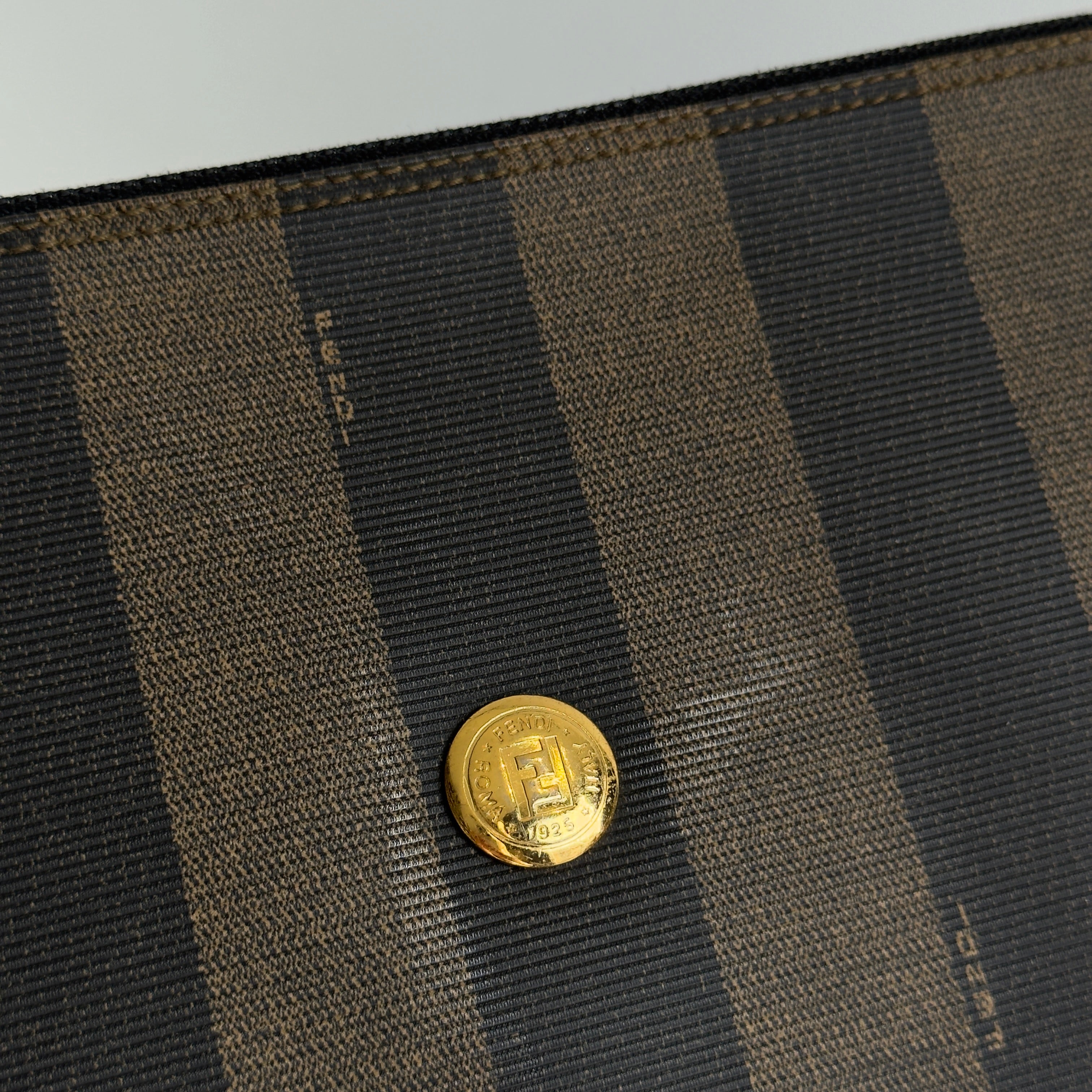 Fendi Striped Leather Clutch - Queen May