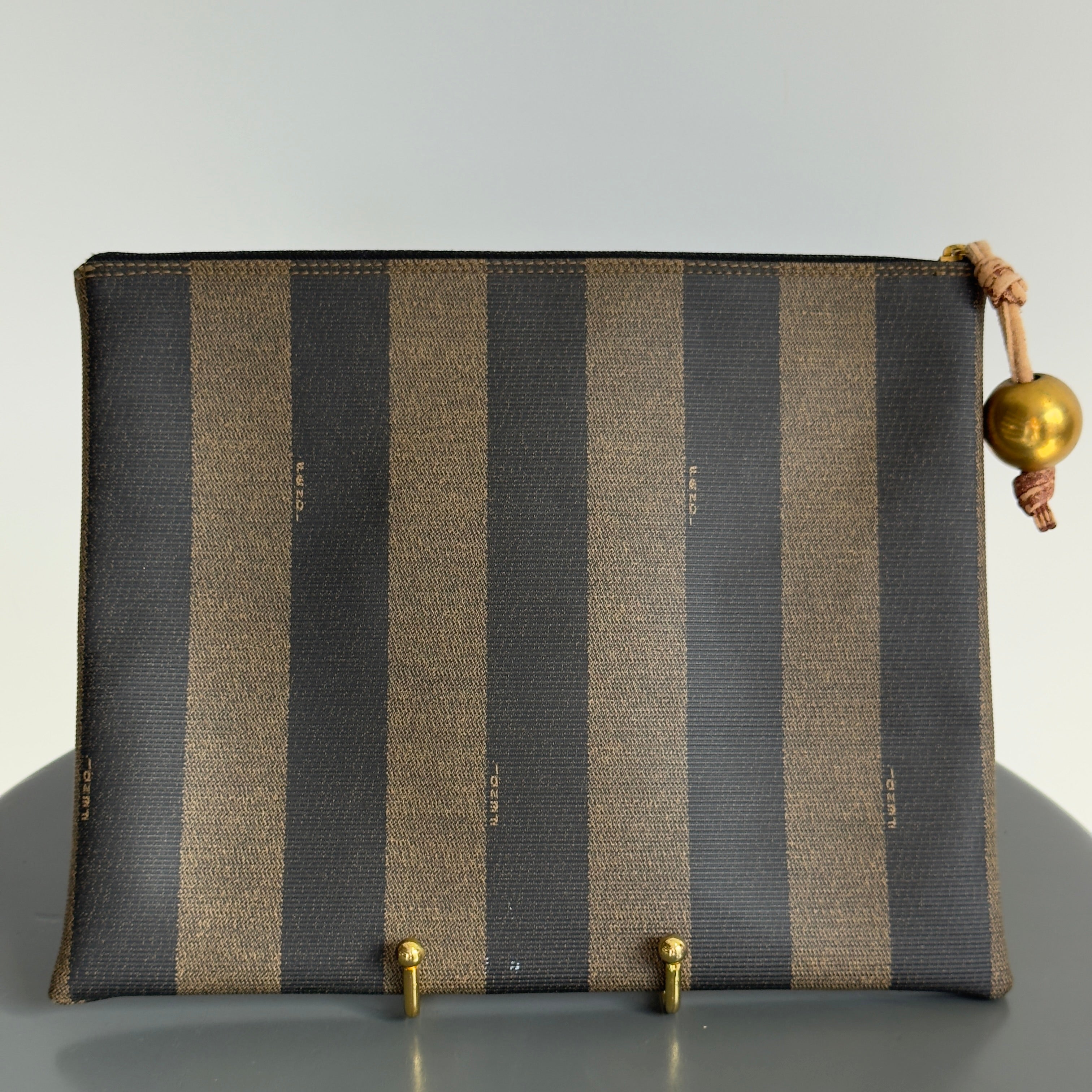 Fendi Striped Leather Clutch - Queen May