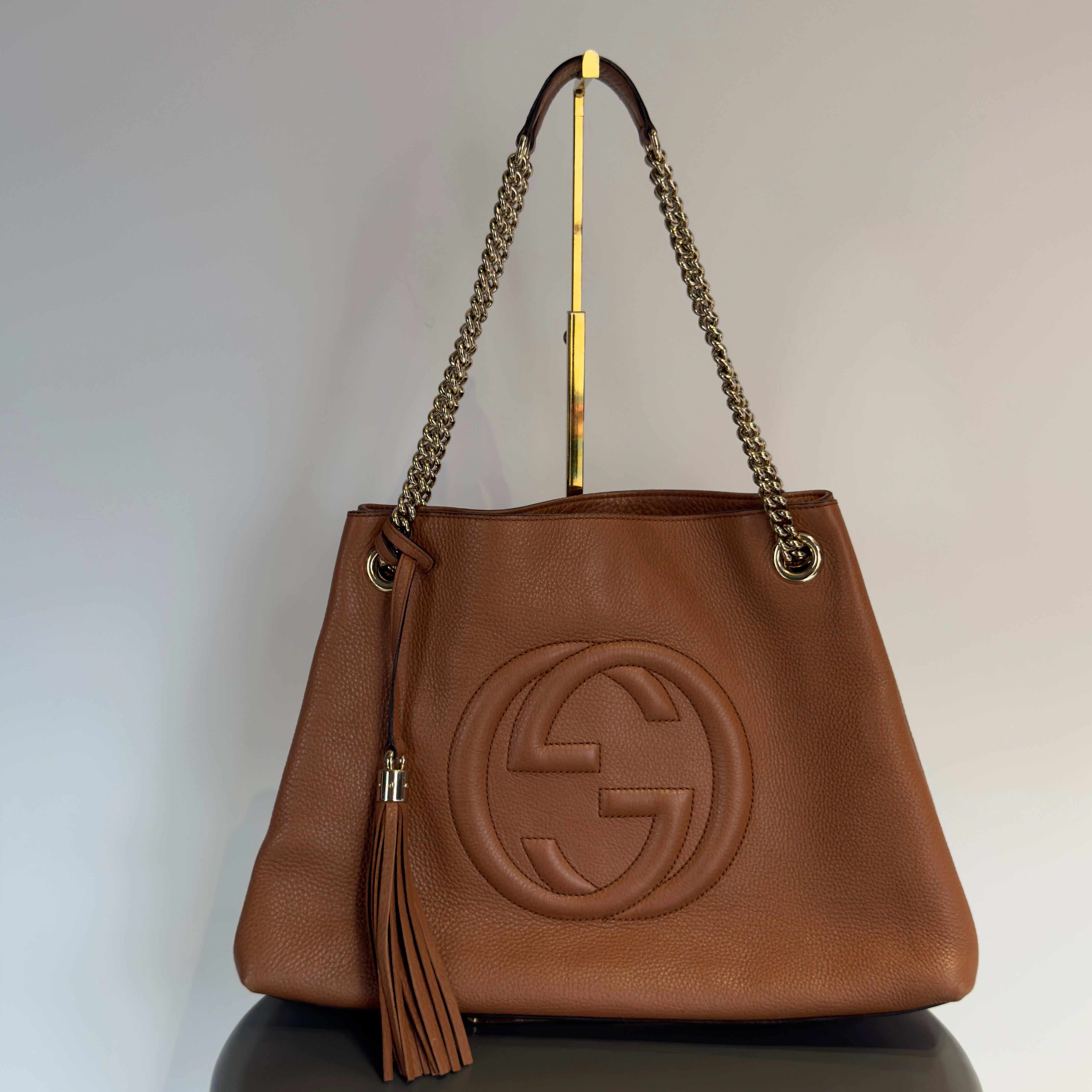 Gucci Brown Interlocking GG Soho Medium Bag - Queen May