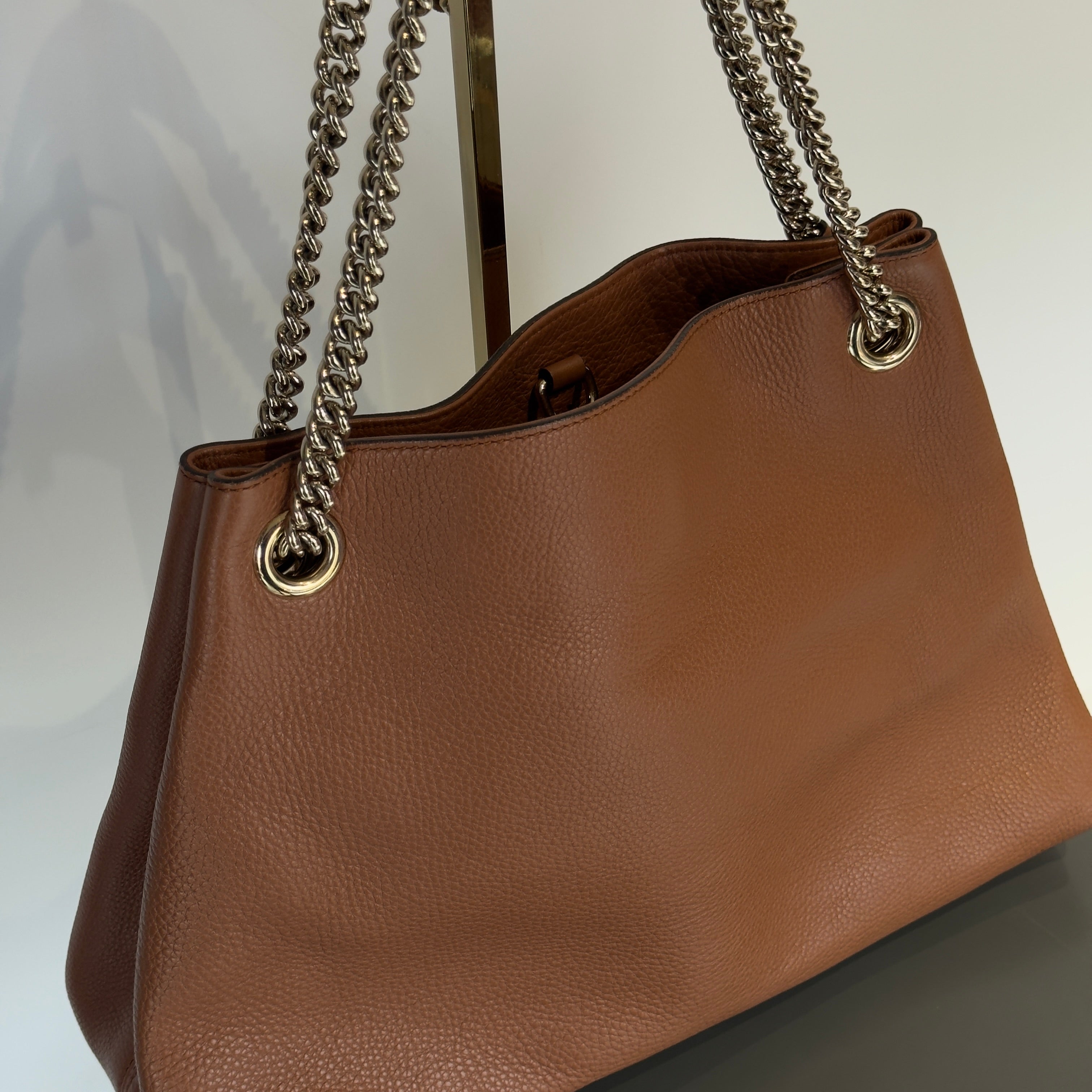 Gucci Brown Interlocking GG Soho Medium Bag - Queen May