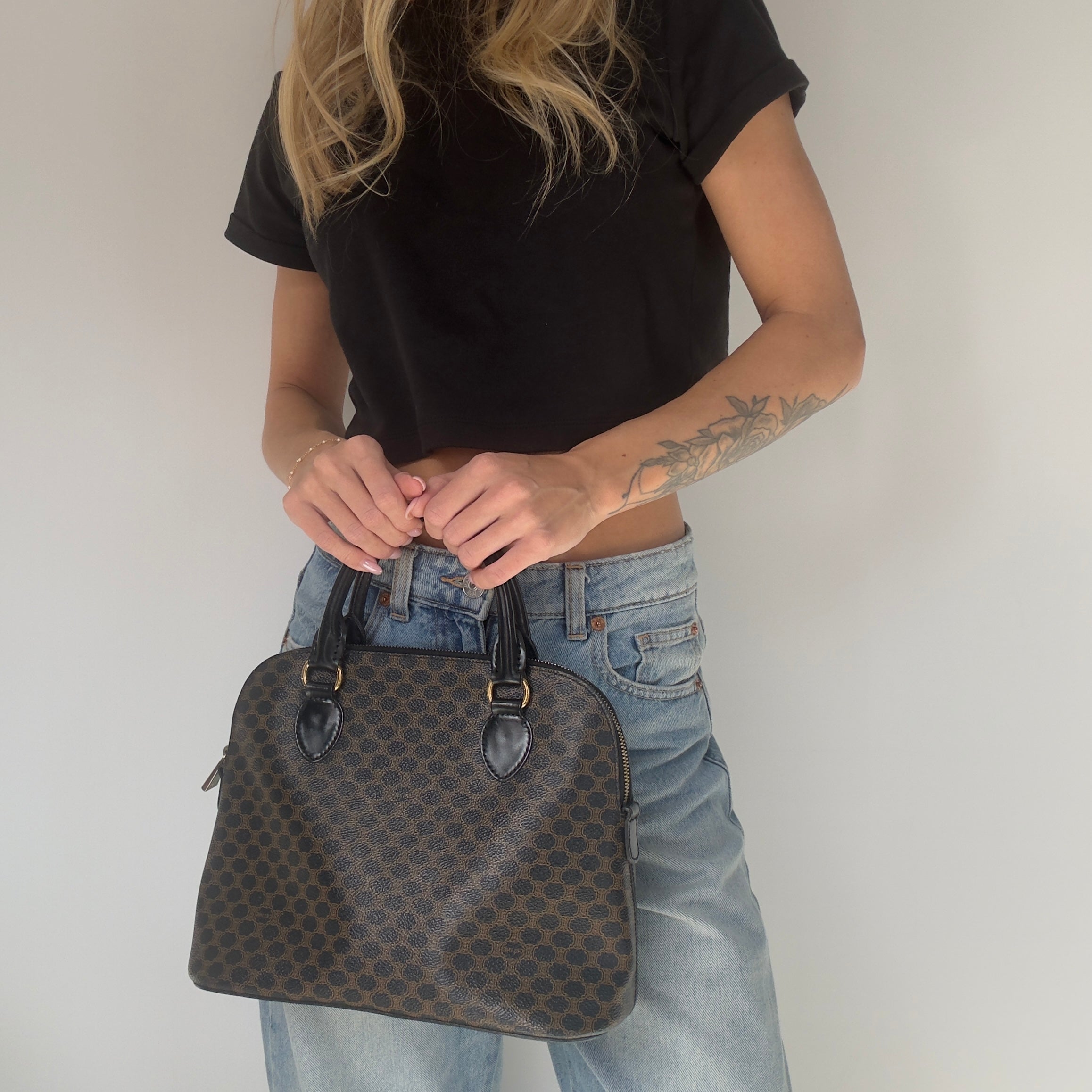 Celine Macadam Black Dome Bag - Queen May